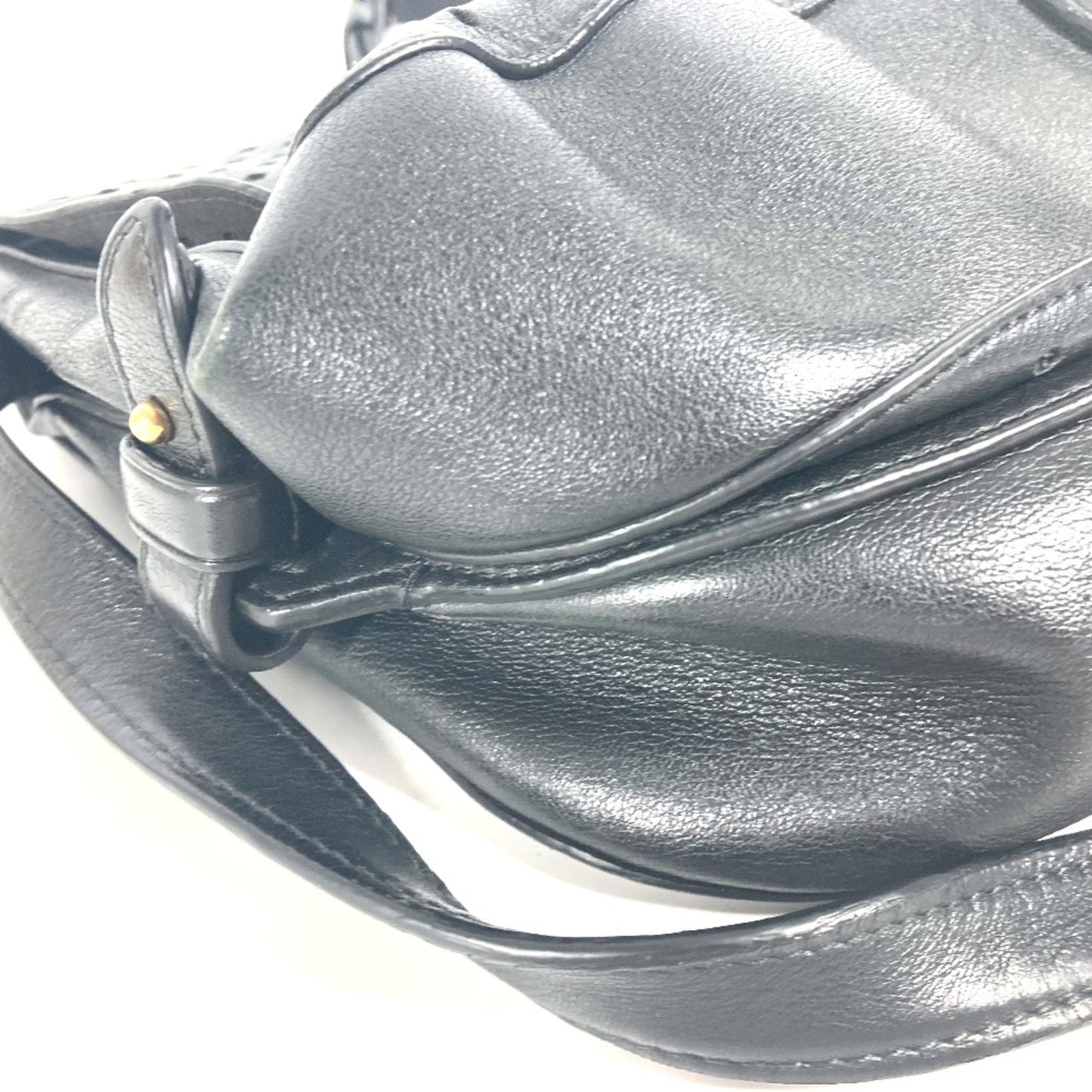 Louis Vuitton Black Leather Shoulder Bag
