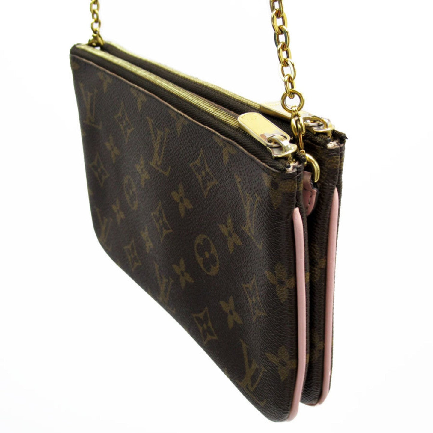 Louis Vuitton Brown Pink Red Color Monogram Pochette Shoulder Bag