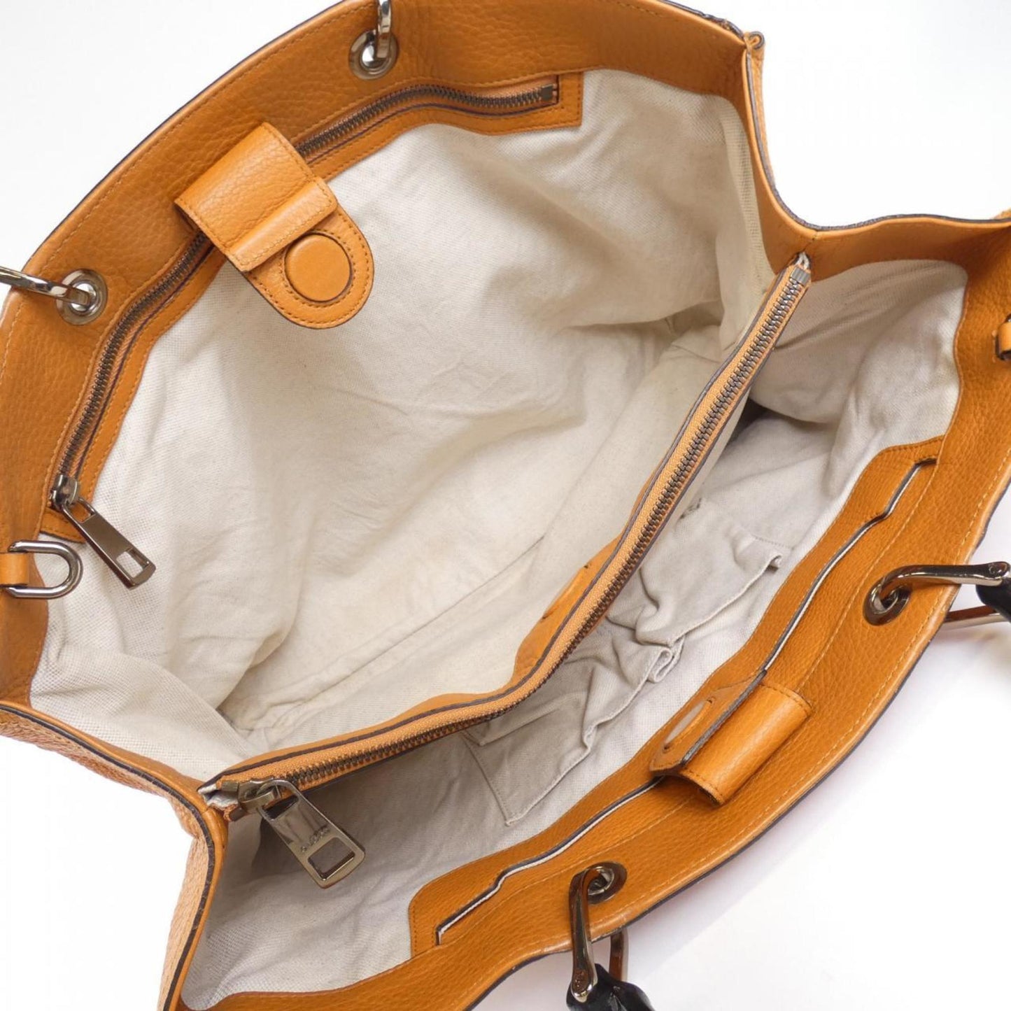 Gucci Orange Leather Handbag