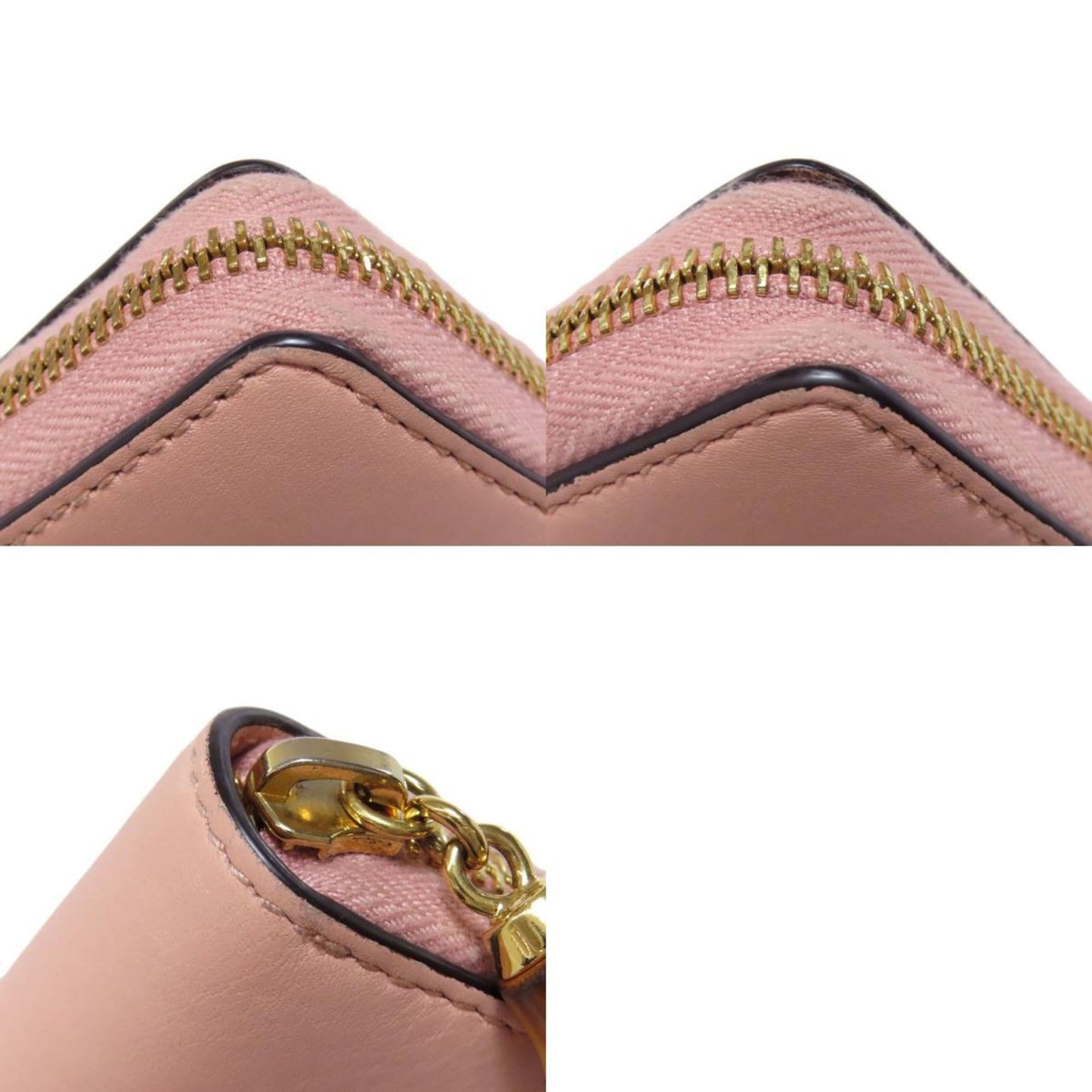 Gucci Pink Leather Long Wallet (Bi-Fold)