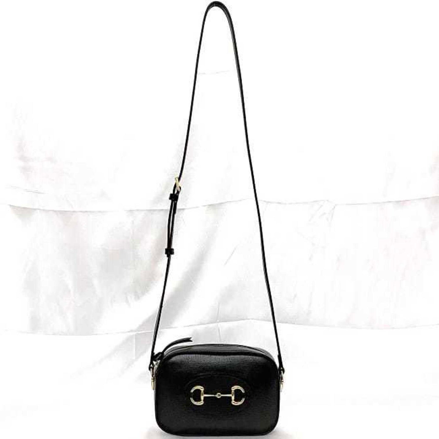 Gucci Horsebit Black Leather Pochette Shoulder Bag