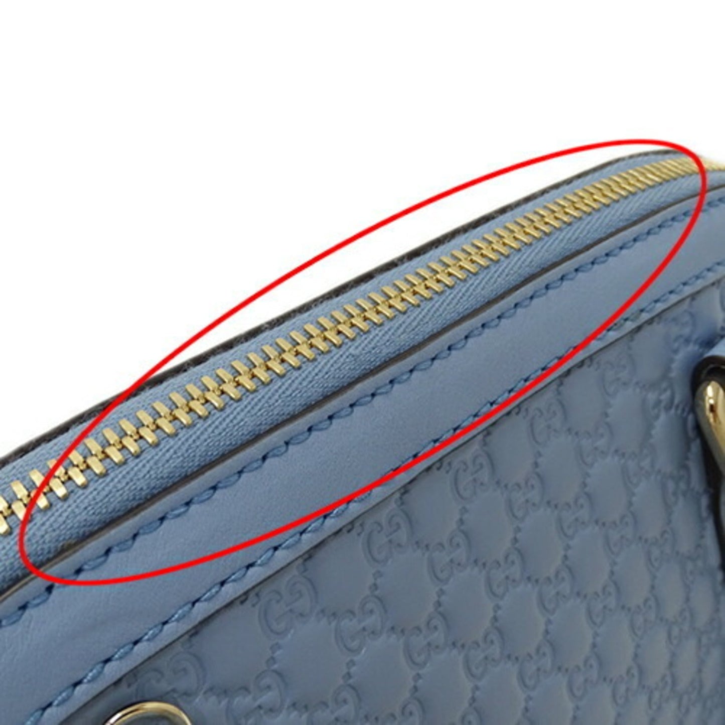 Gucci Light Blue Leather Handbag Shoulder Bag