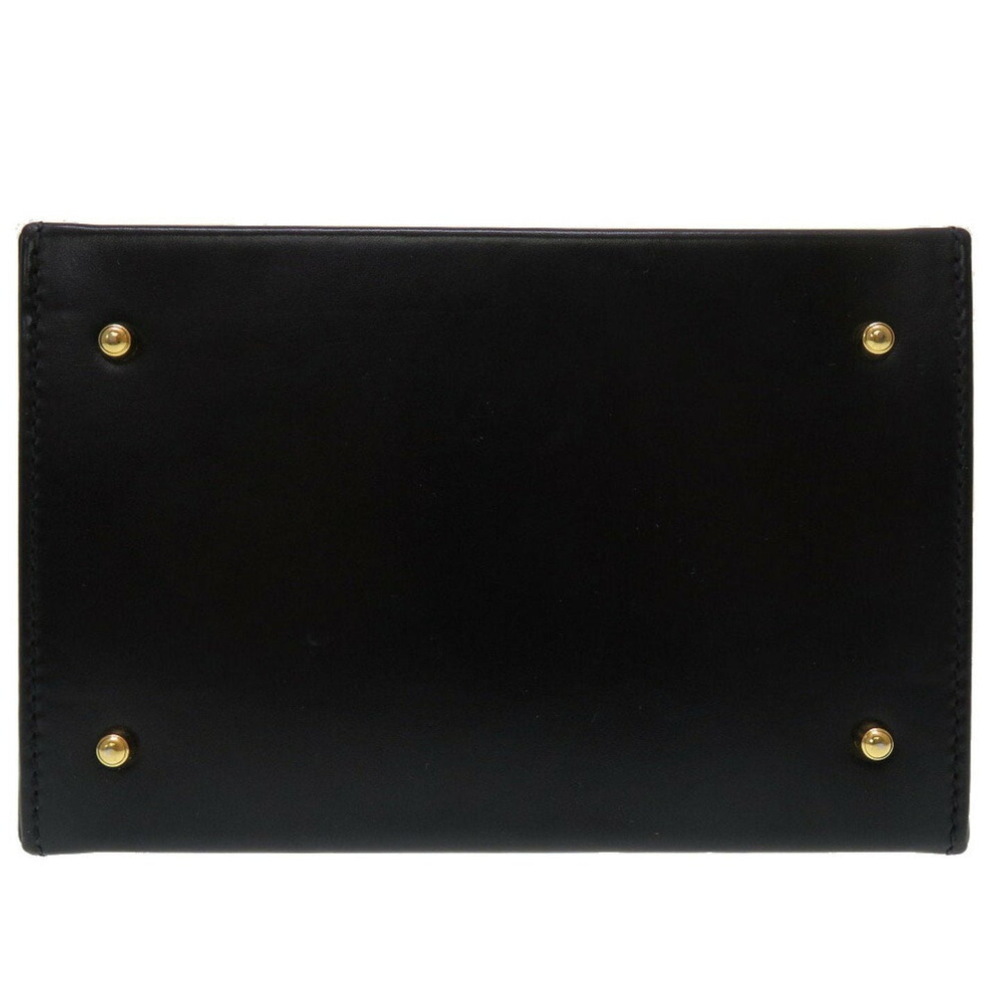 Gucci Black Leather Handbag Vanity Bag