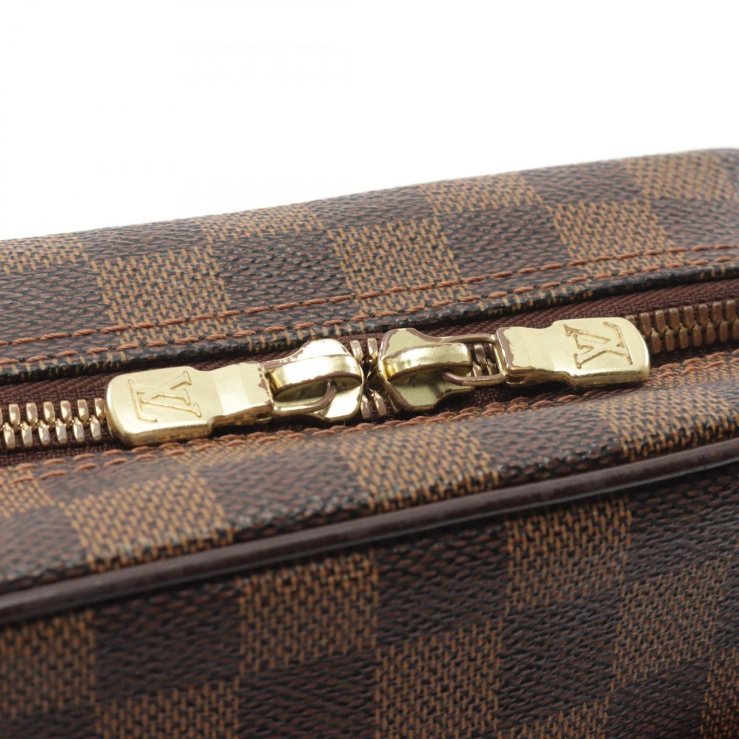 Louis Vuitton Damier Brown Coated Canvas Leather Shoulder Bag
