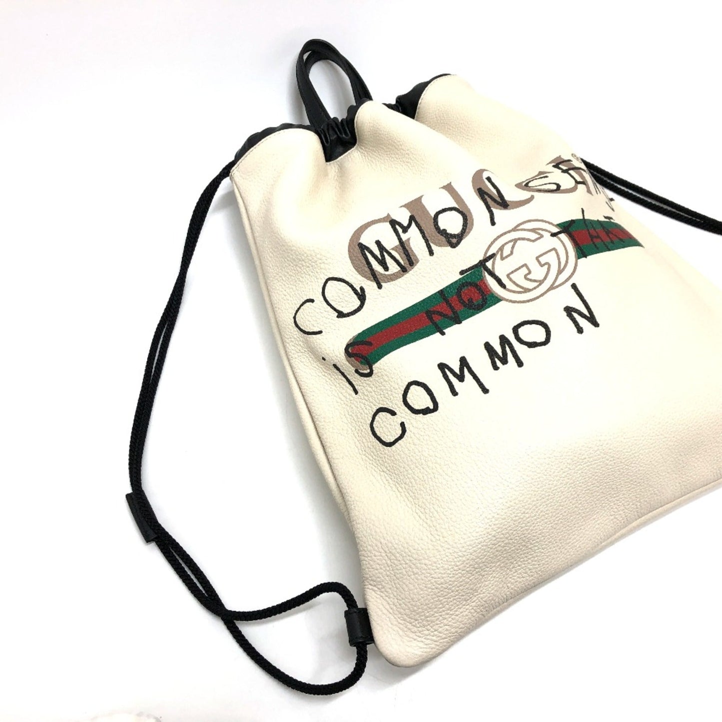 Gucci White Leather Backpack