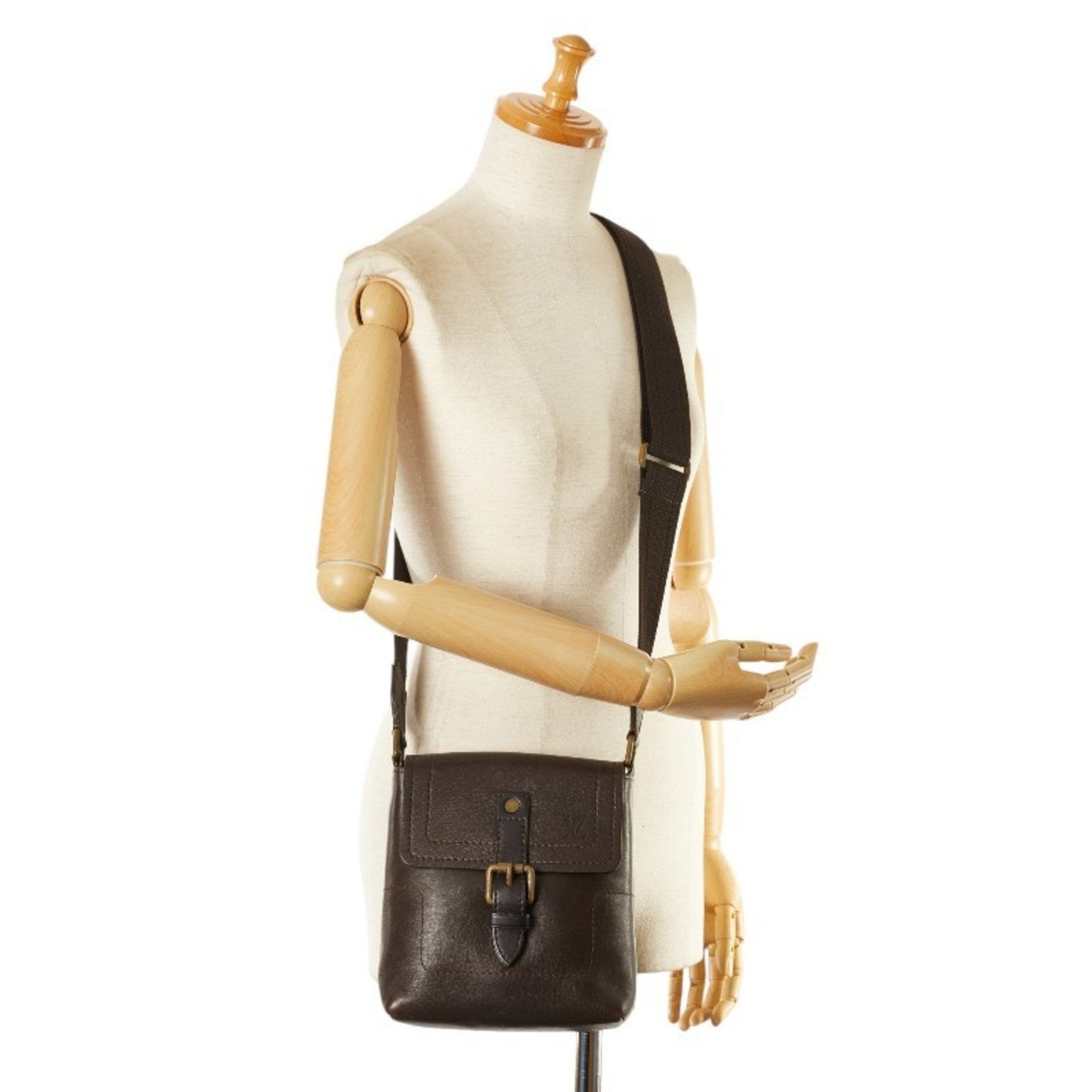 Louis Vuitton Brown Coffee Leather Shoulder Bag