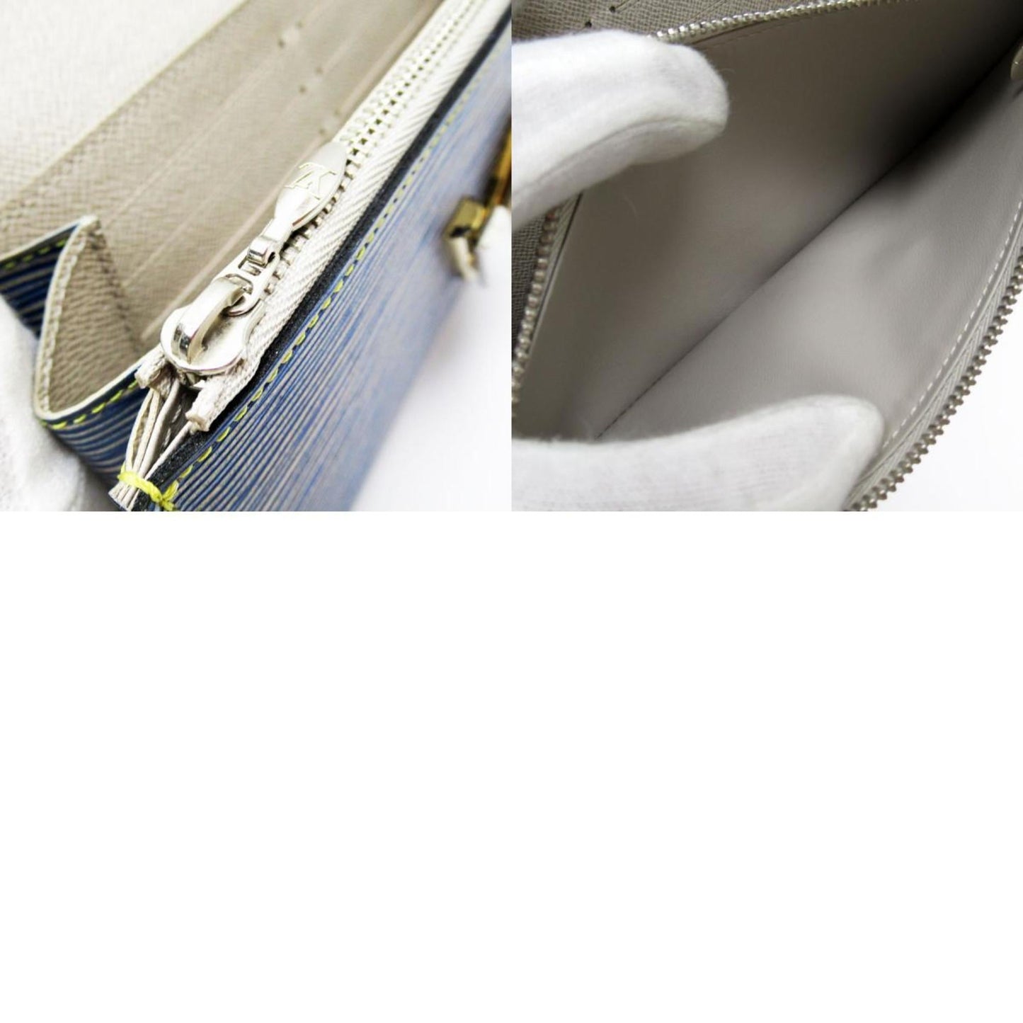 Louis Vuitton Blue Epi Leather Chain/Shoulder Wallet