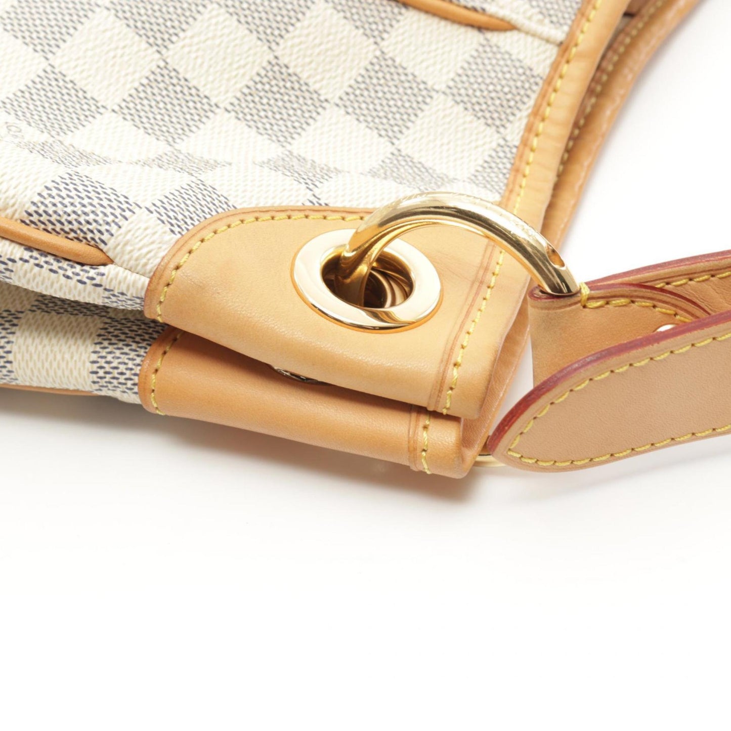 Louis Vuitton Damier Azur White Coated Canvas Leather Shoulder Bag