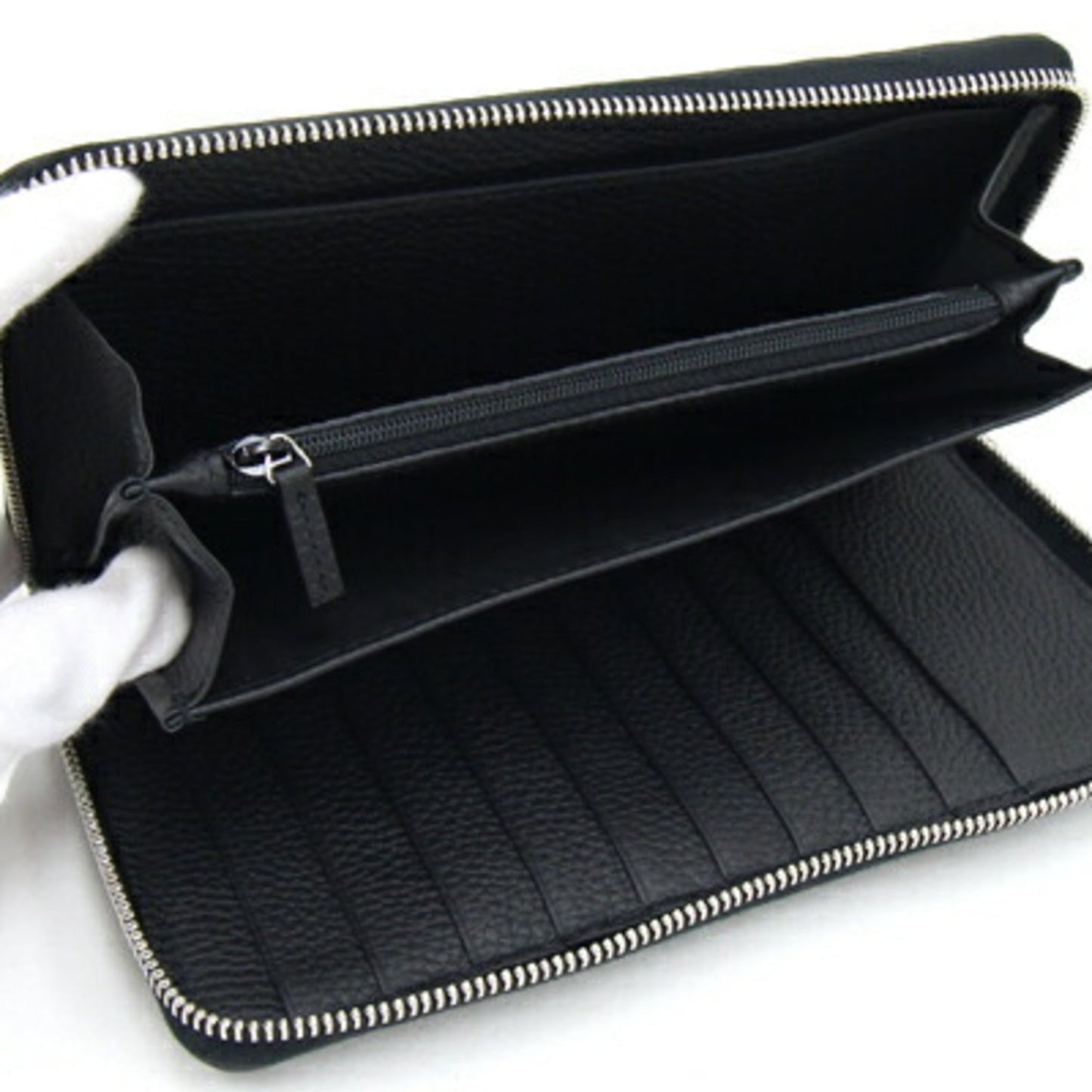 Gucci Black Leather Long Wallet (Bi-Fold)