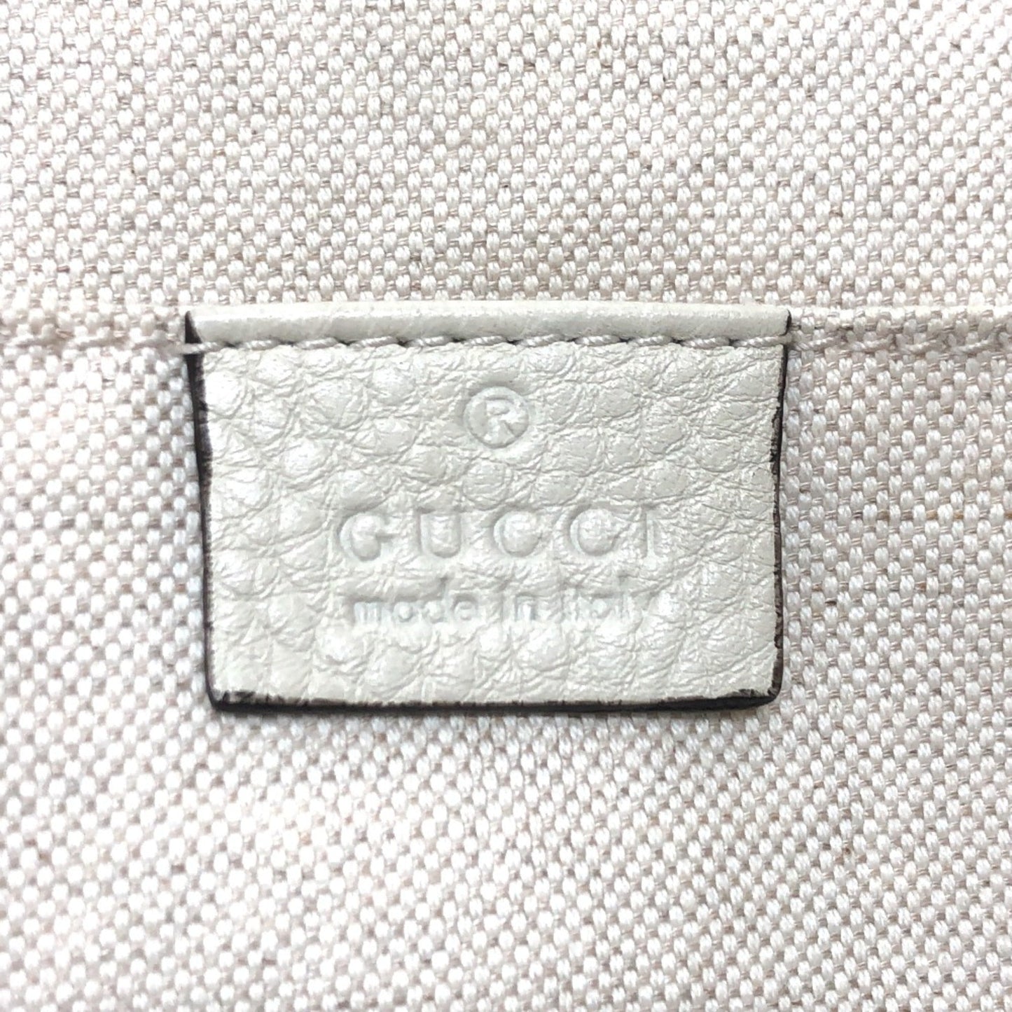 Gucci White Leather Backpack