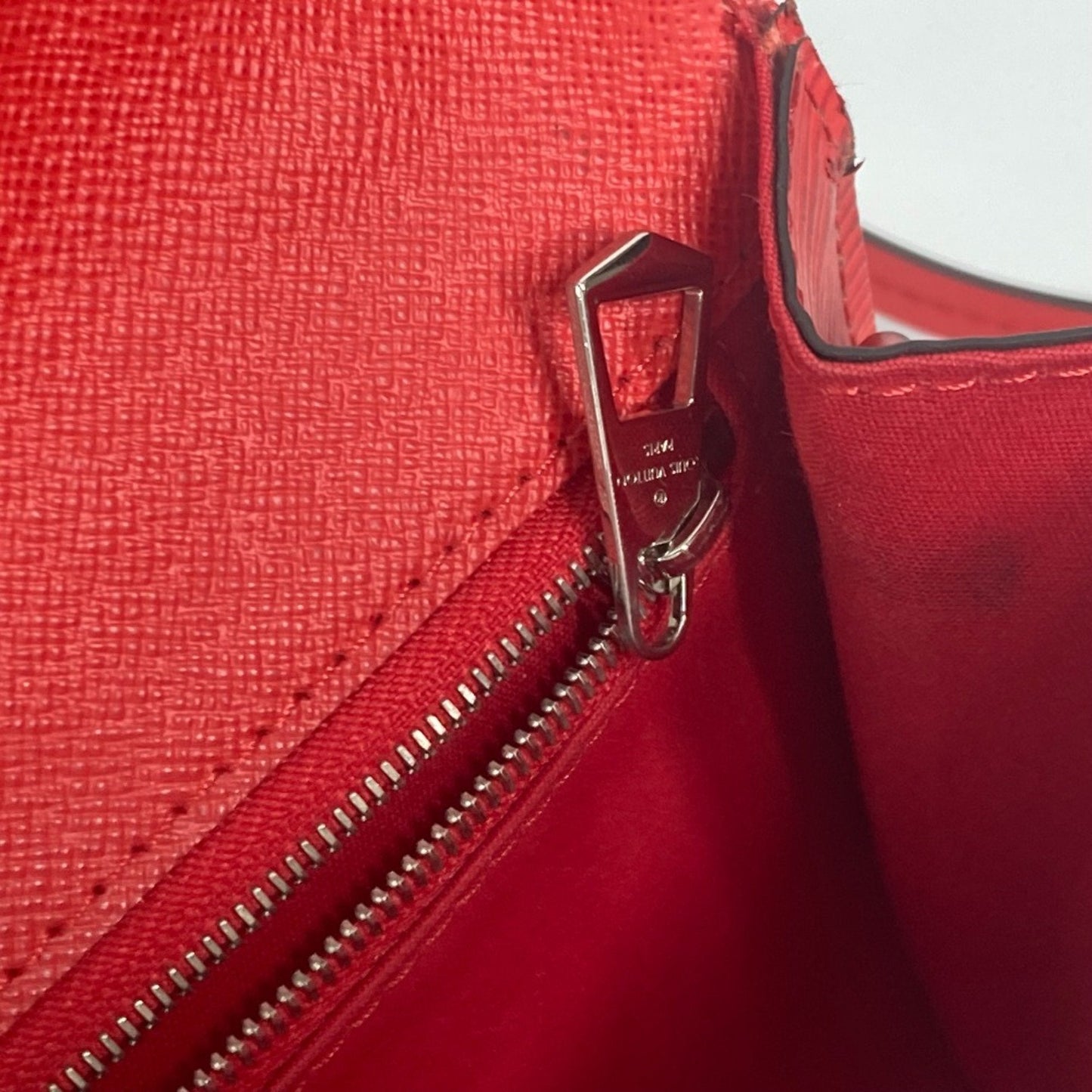 Louis Vuitton Red Leather Shoulder Bag