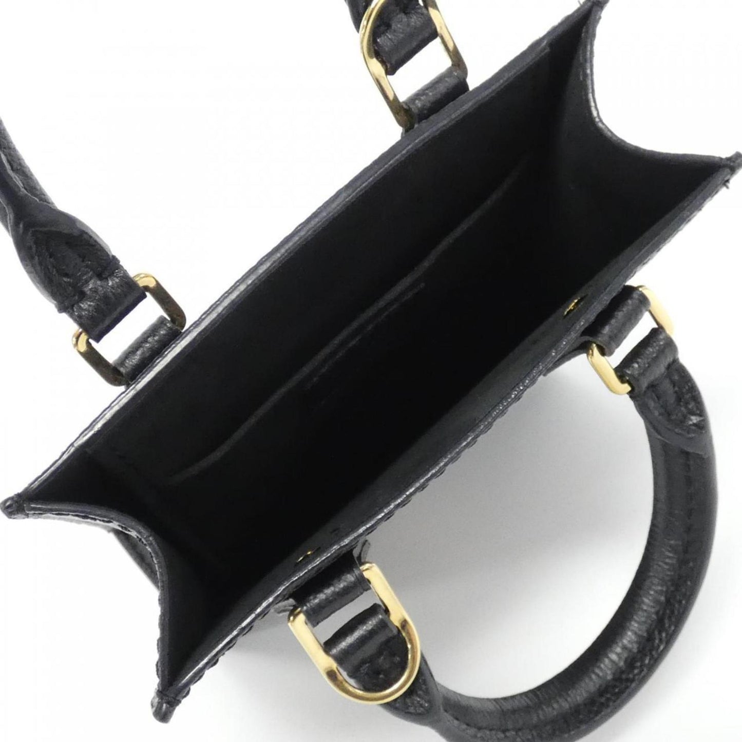Louis Vuitton Beige Black Leather Shoulder Bag