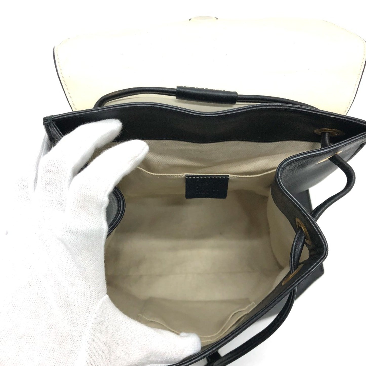 Gucci Black Leather Backpack