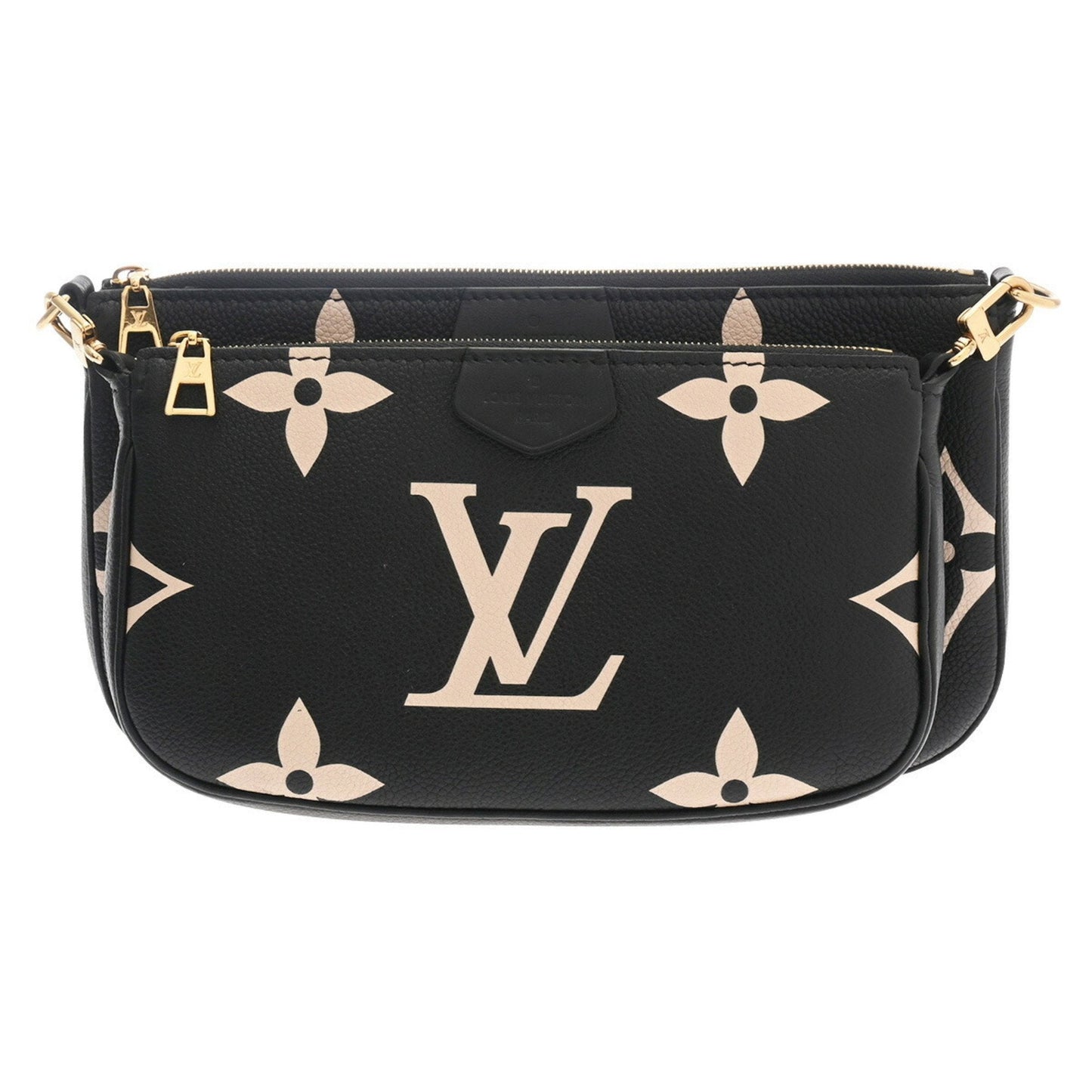 Louis Vuitton Beige Black Monogram Empreinte Pochette Pouch Shoulder Bag ()