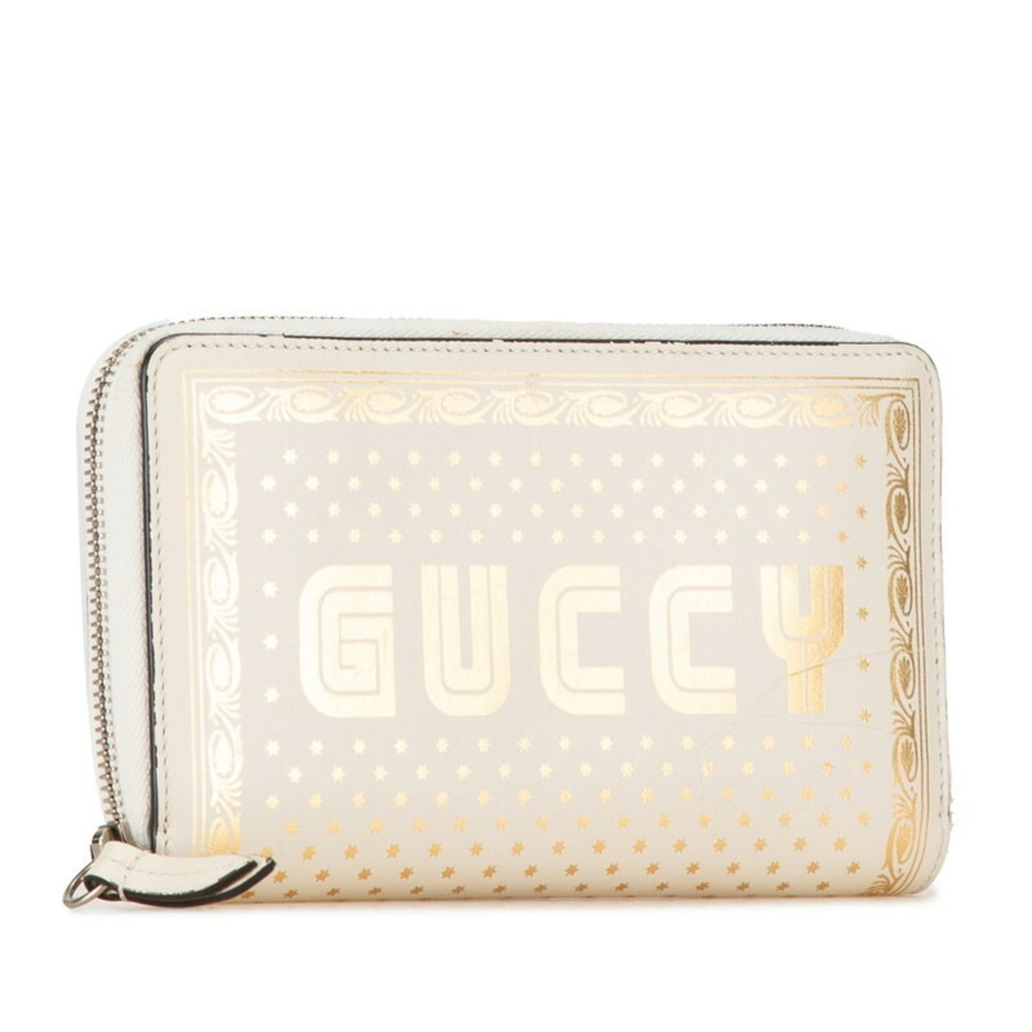 Gucci Ivory White Leather Long Wallet (Bi-Fold)
