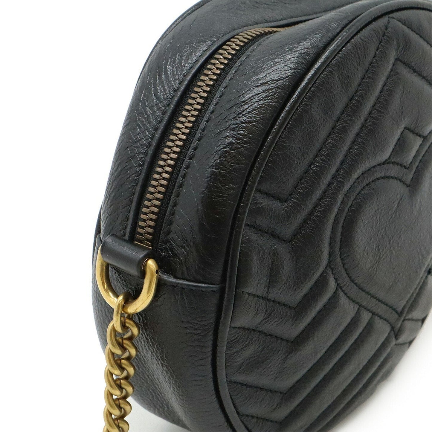 Gucci Gg Marmont Black Leather Shoulder Bag