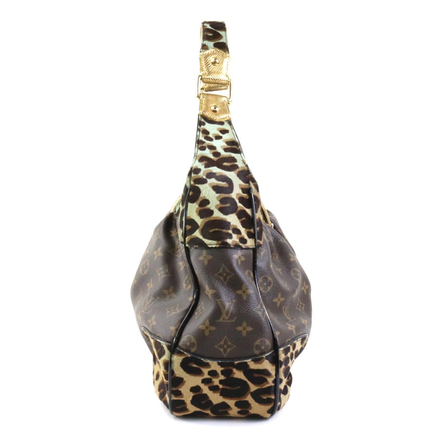 Louis Vuitton Blue Brown Monogram Leather Shoulder Bag