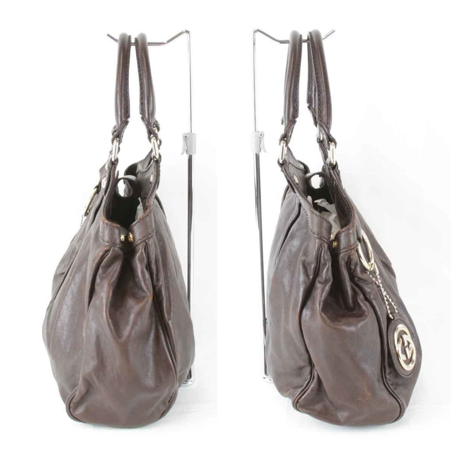 Gucci Sukey Brown Leather Handbag