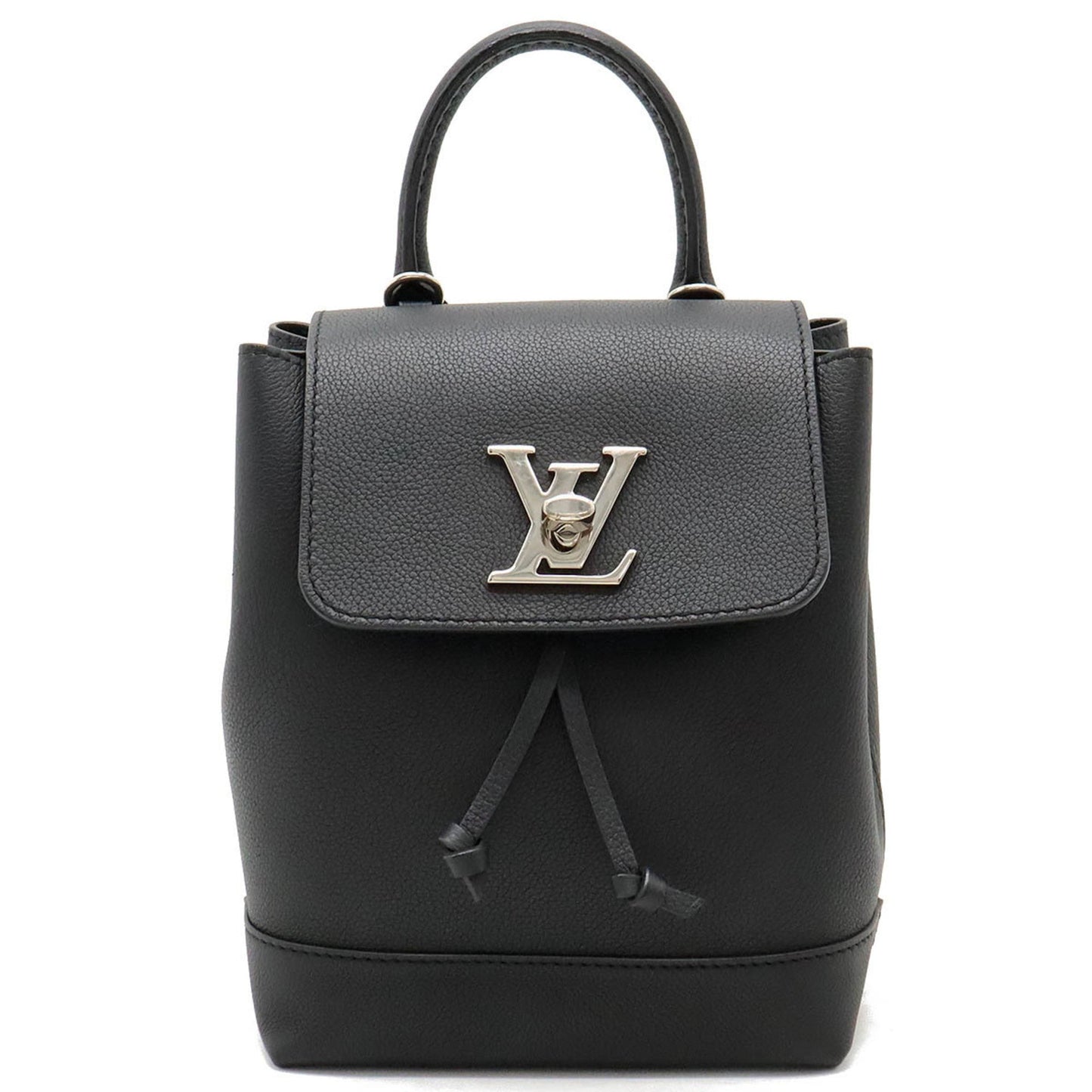 Louis Vuitton Noir Leather Backpack Handbag Shoulder Bag
