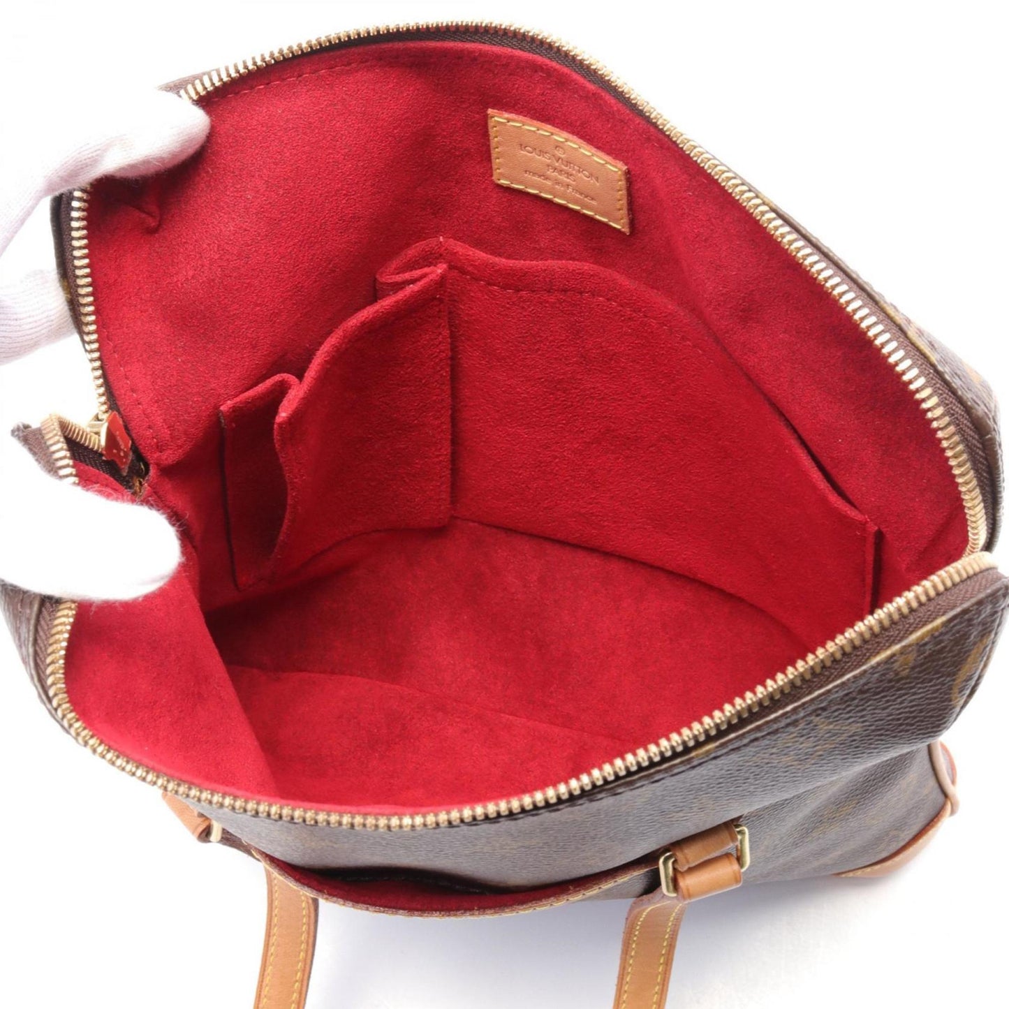 Louis Vuitton Brown Coated Canvas Leather Shoulder Bag