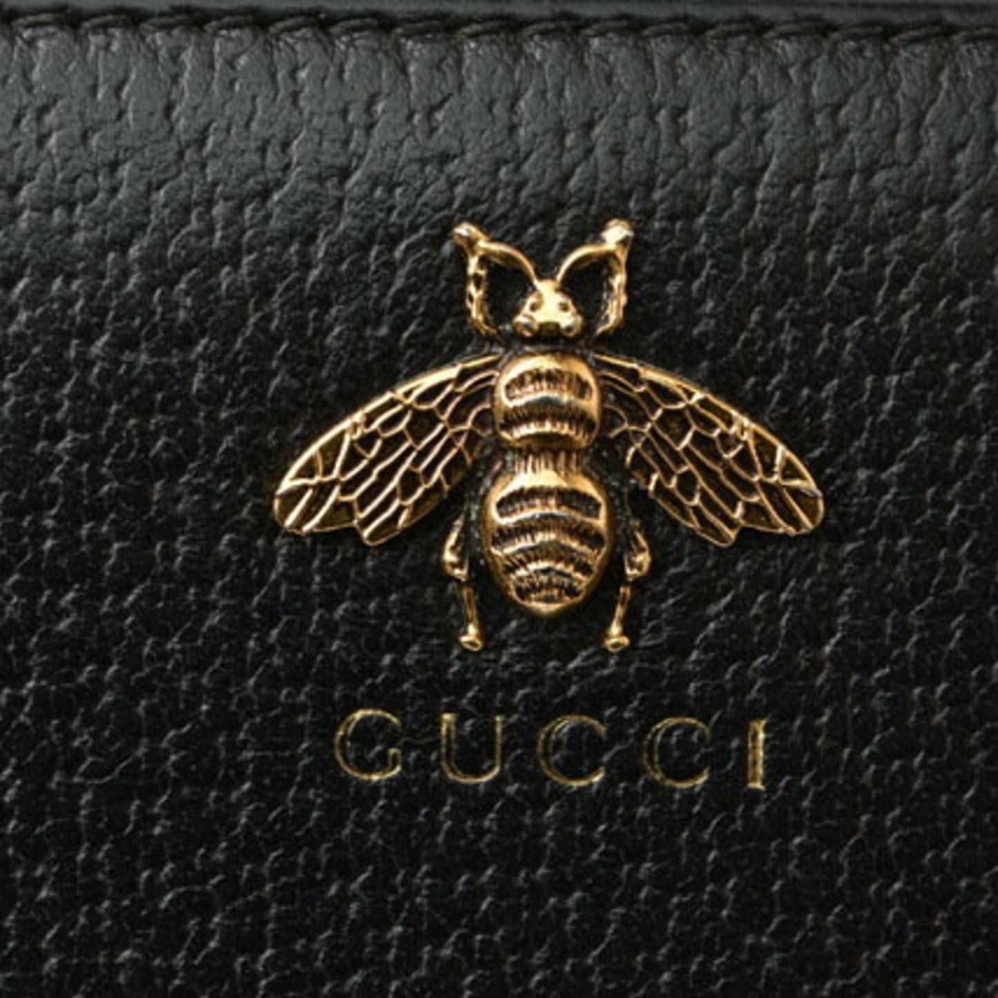 Gucci Animalier Black Leather Coin Purse/Coin Case