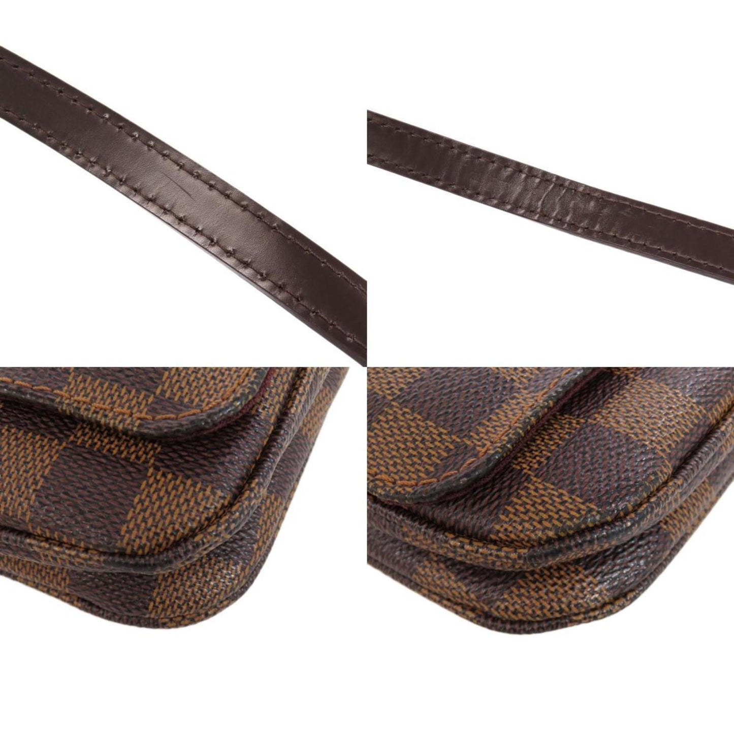 Louis Vuitton Damier Canvas Ebene Damier Canvas Shoulder Bag