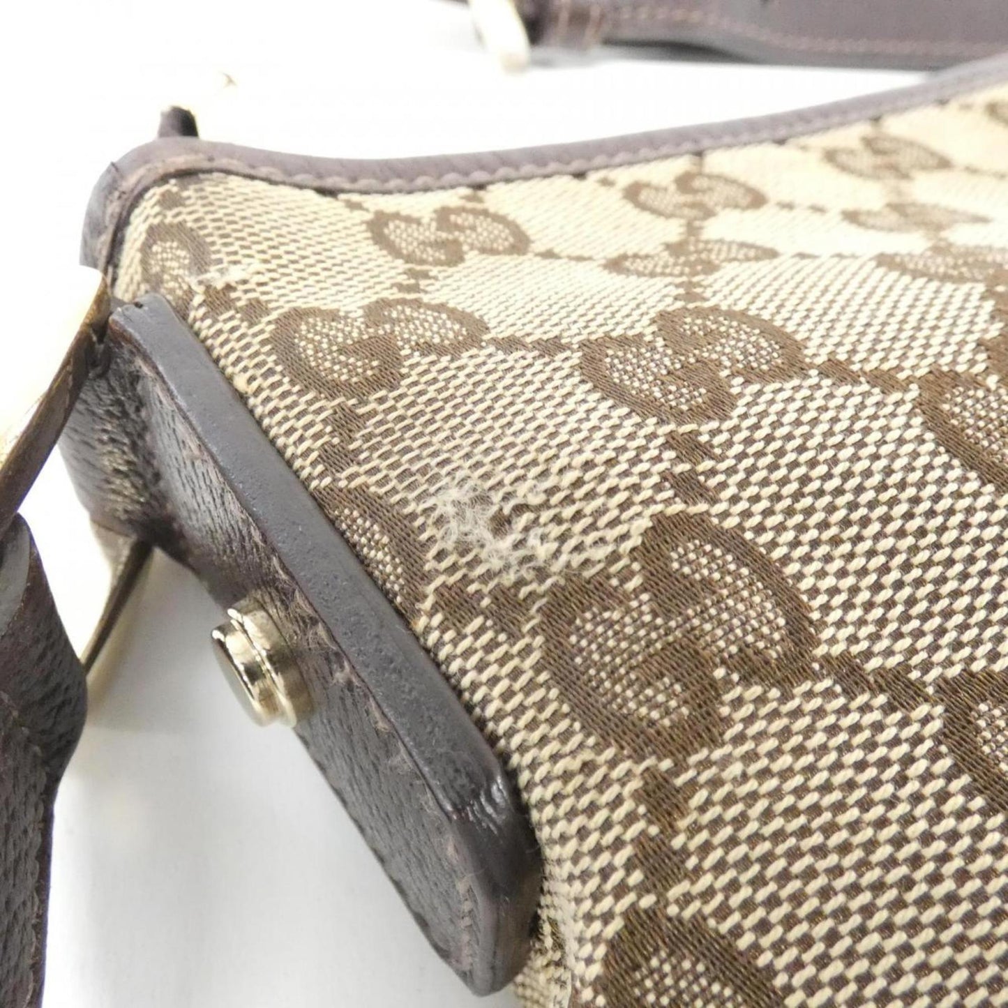 Gucci Beige Brown Gg Canvas Shoulder Bag