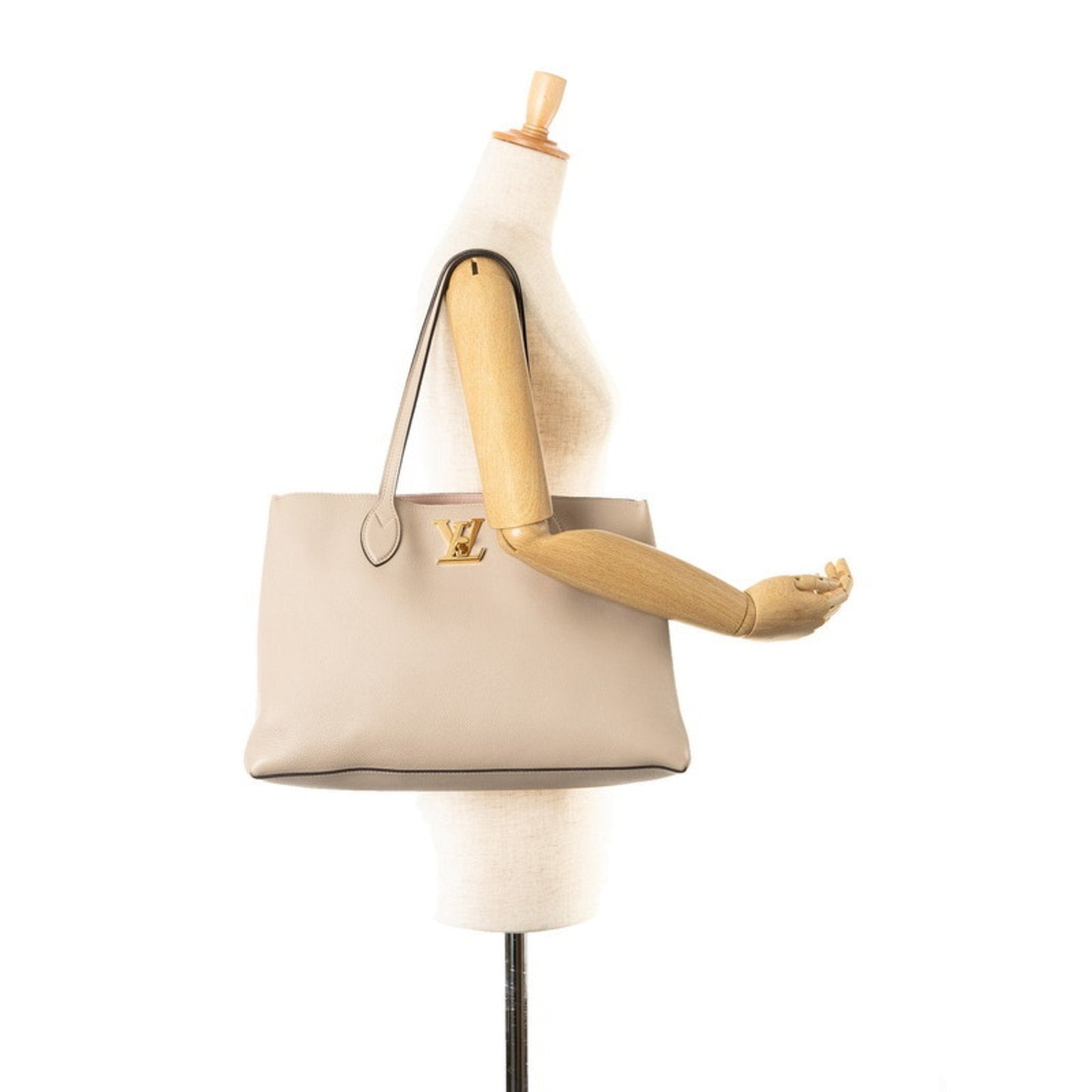 Louis Vuitton Grayish Leather Shoulder Bag Tote Bag