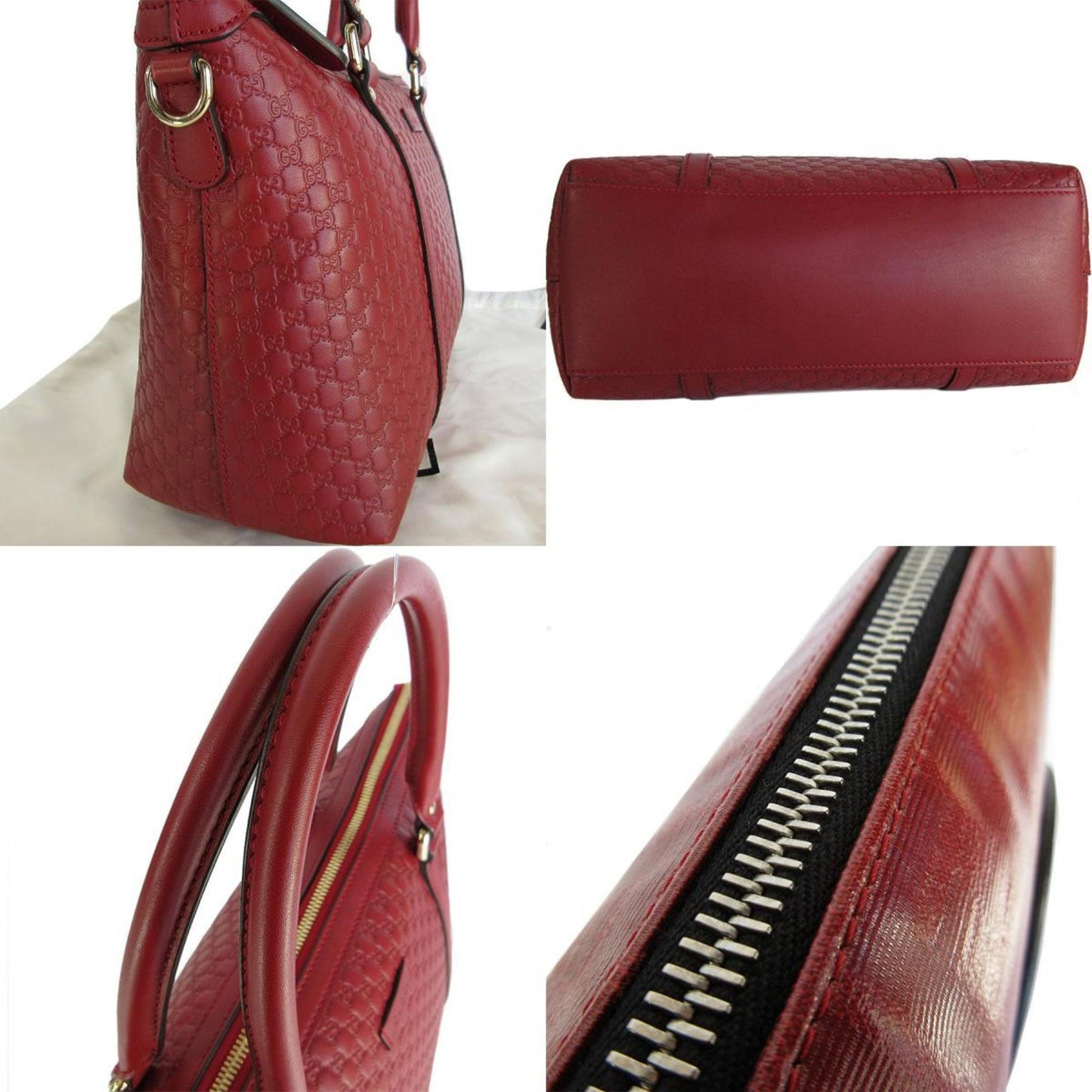 Gucci Dark Red Leather Handbag Shoulder Bag