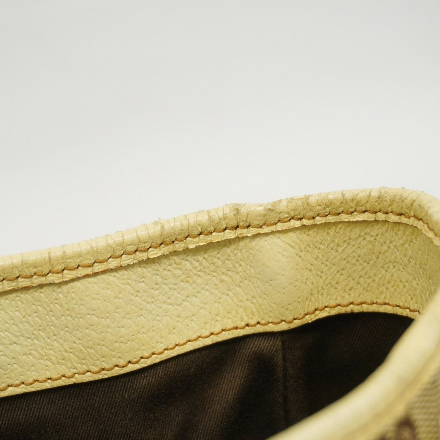 Gucci Brown Ivory Canvas Tote Bag