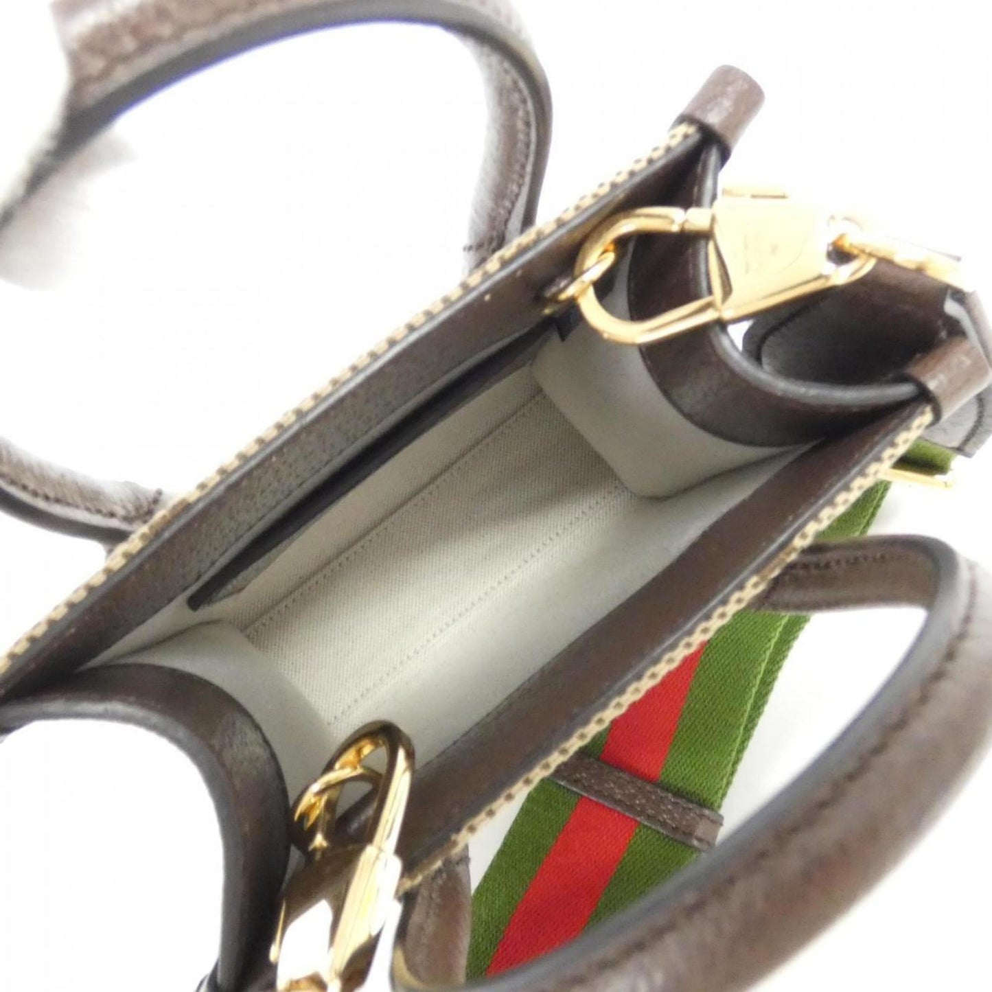 Gucci Brown Camel Canvas Leather Handbag