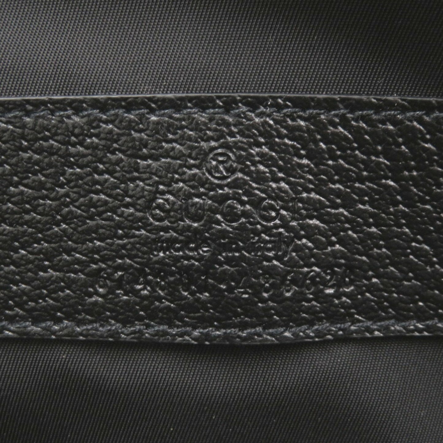 Gucci Black Nylon Canvas Leather Pouch