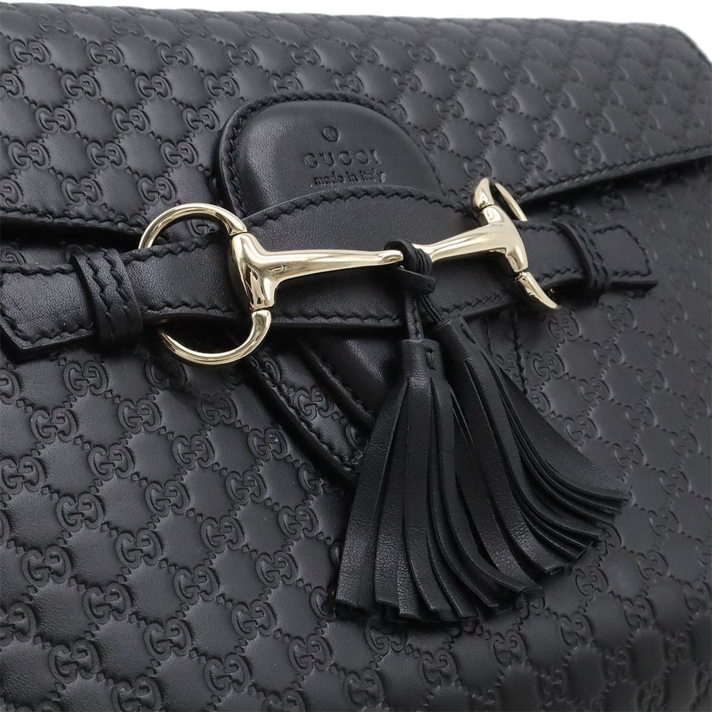 Gucci Black Leather Shoulder Bag