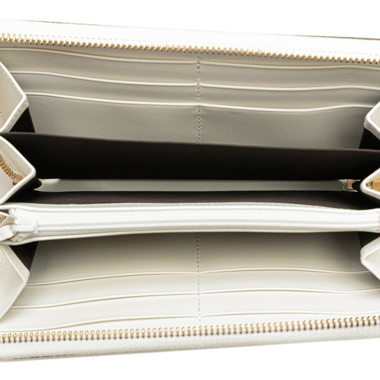 Gucci White Pvc Leather Long Wallet (Bi-Fold)