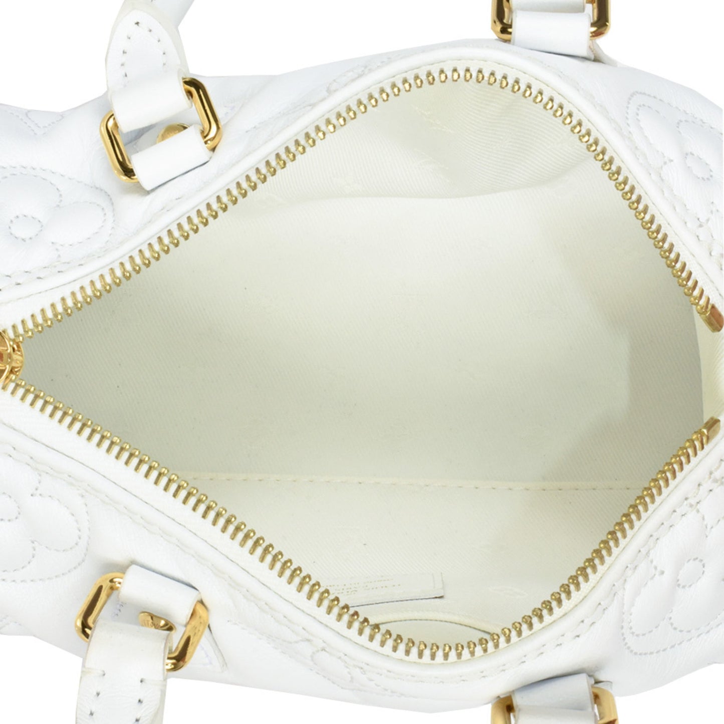 Louis Vuitton White Leather Handbag Shoulder Bag