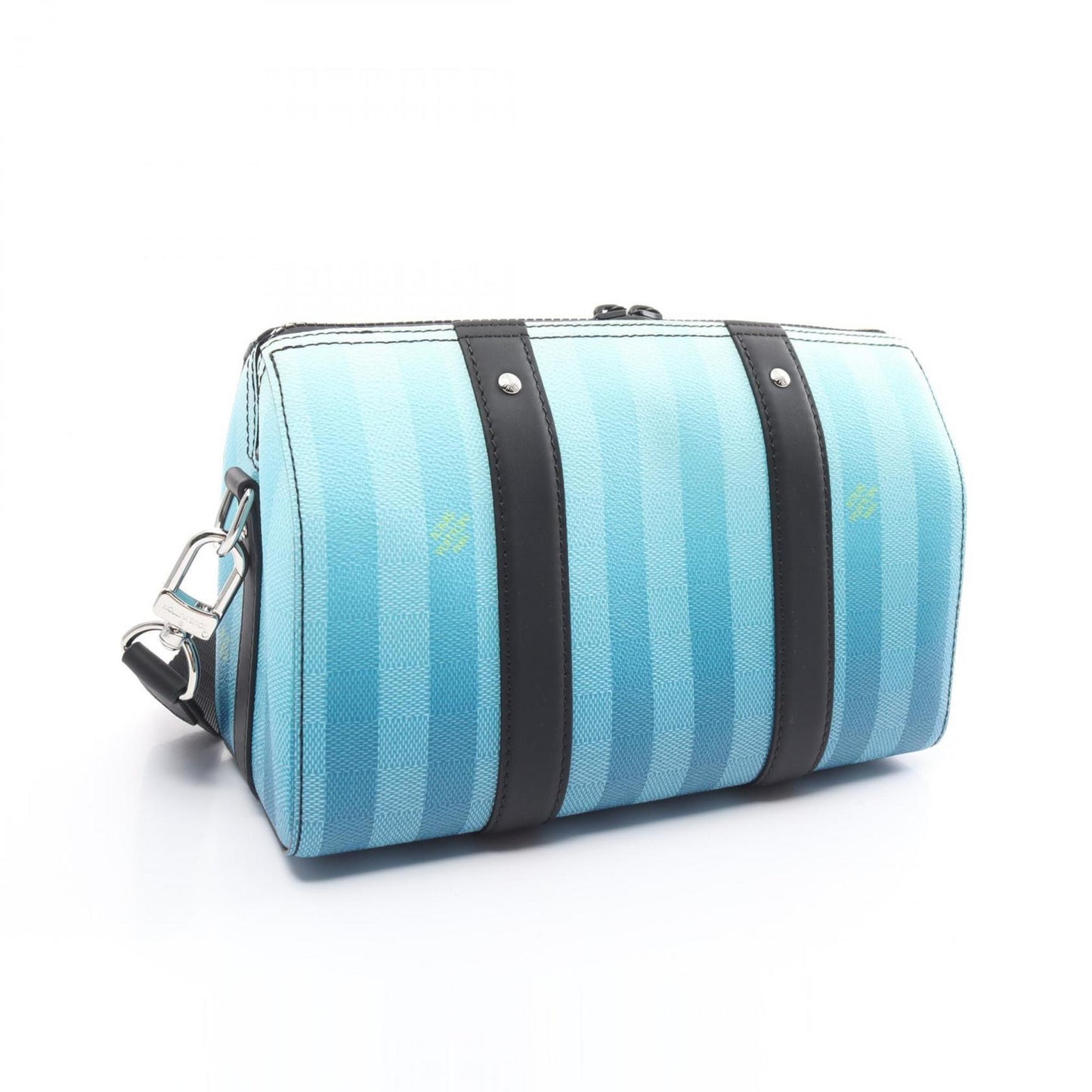 Louis Vuitton Blue Multi-Color Damier Canvas Leather Shoulder Bag