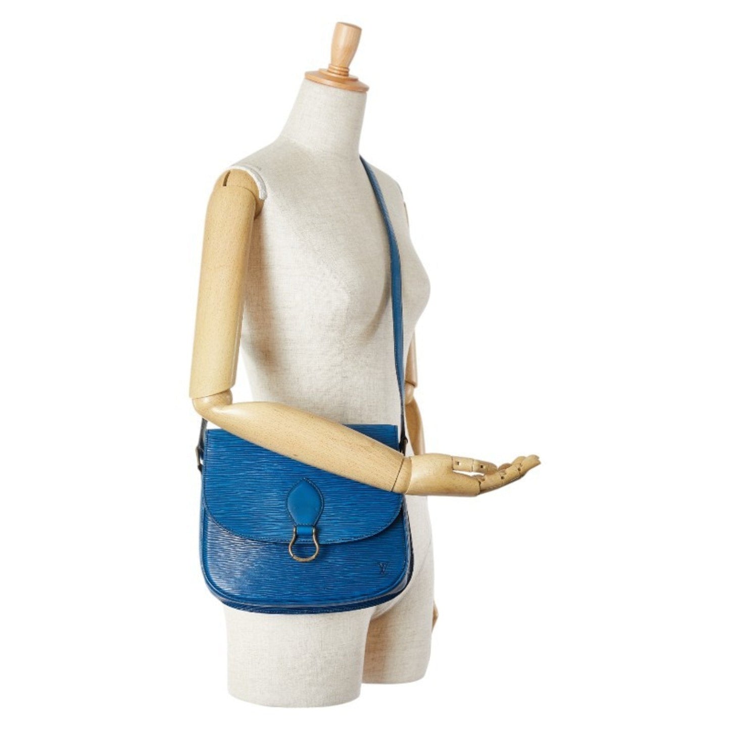 Louis Vuitton Toledo Blue Leather Shoulder Bag