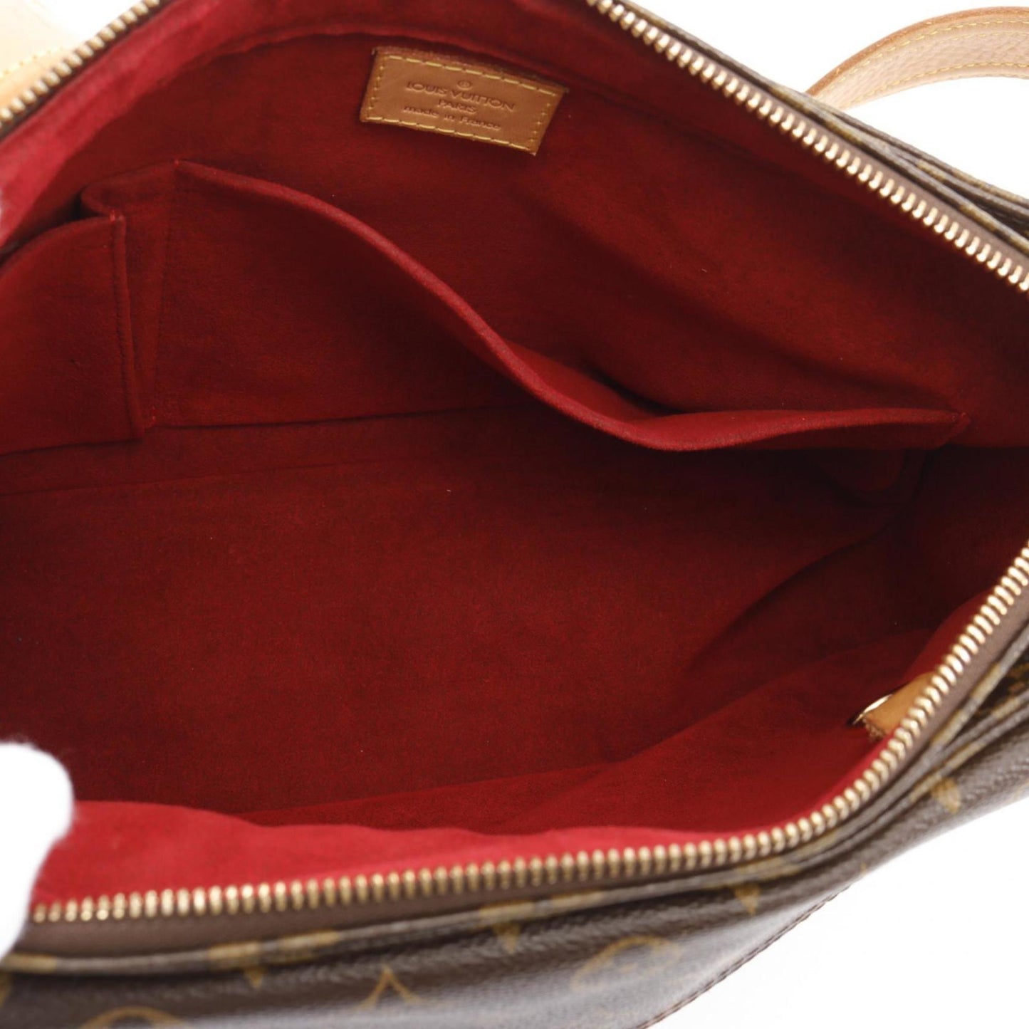 Louis Vuitton Brown Coated Canvas Leather Shoulder Bag