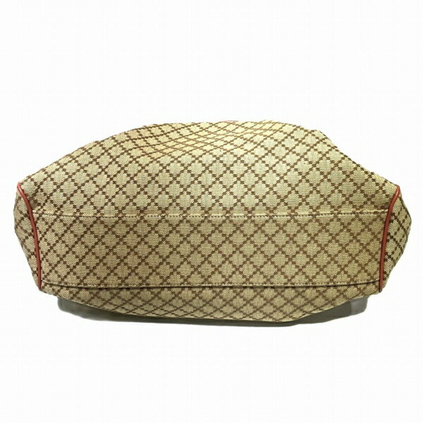 Gucci Beige Salmon Pink Canvas Leather Handbag Tote Bag