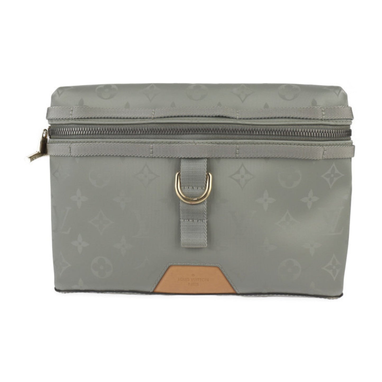 Louis Vuitton Gray Nylon Canvas Leather Pochette Shoulder Bag