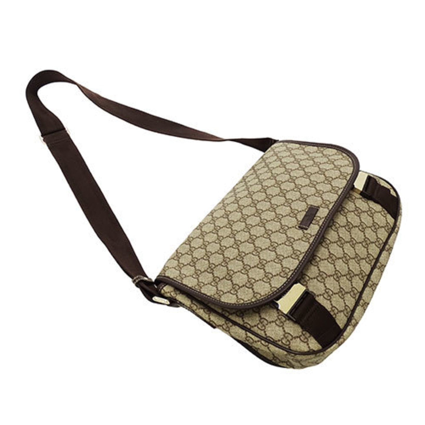 Gucci Brown Pvc Messenger Bag Shoulder Bag