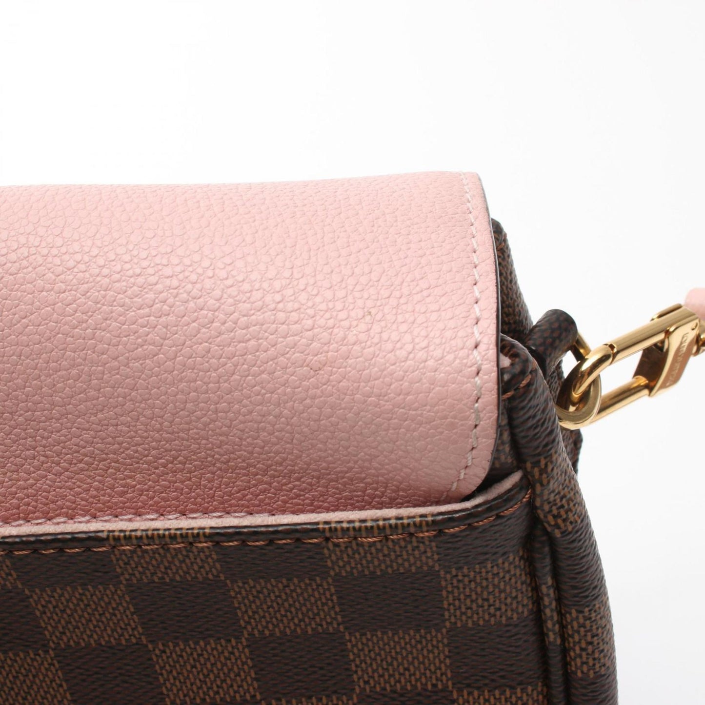 Louis Vuitton Brown Pink Coated Canvas Leather Shoulder Bag