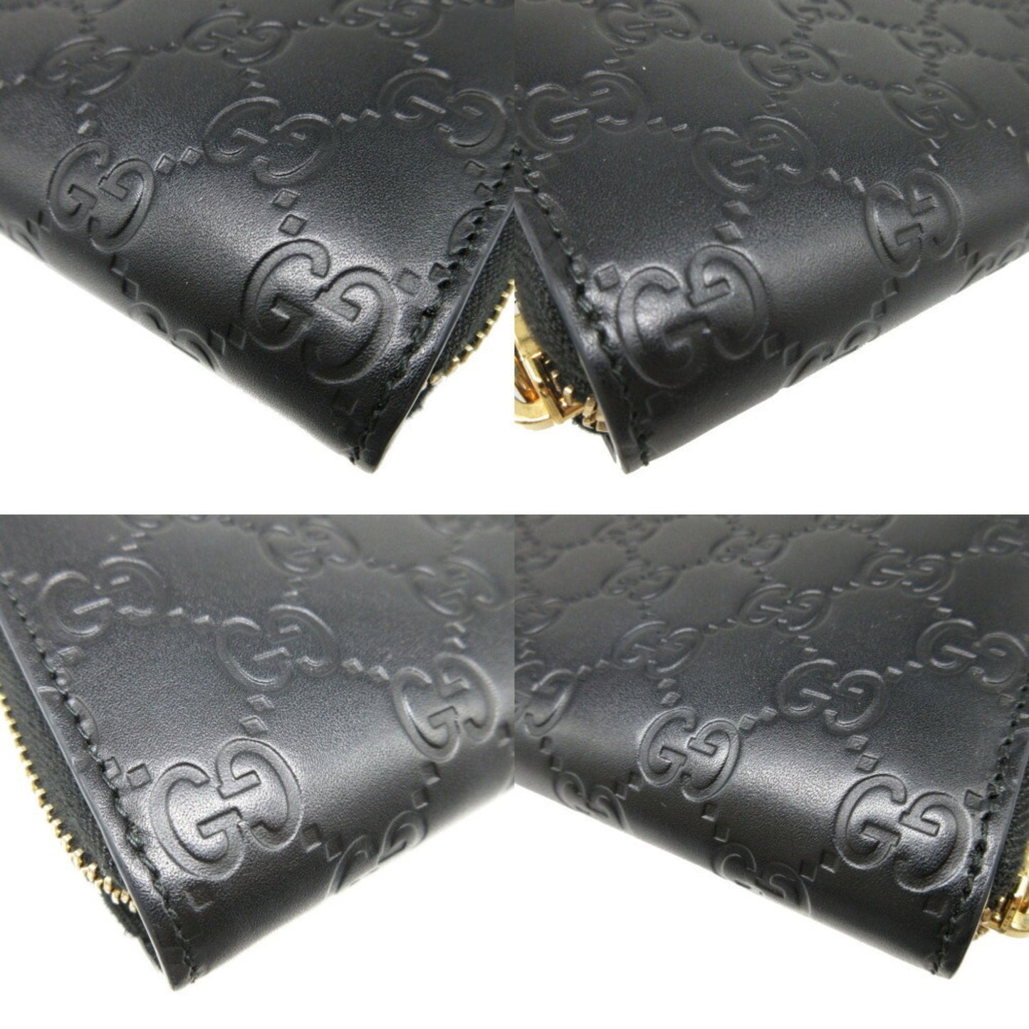 Gucci Black Leather Long Wallet (Bi-Fold)