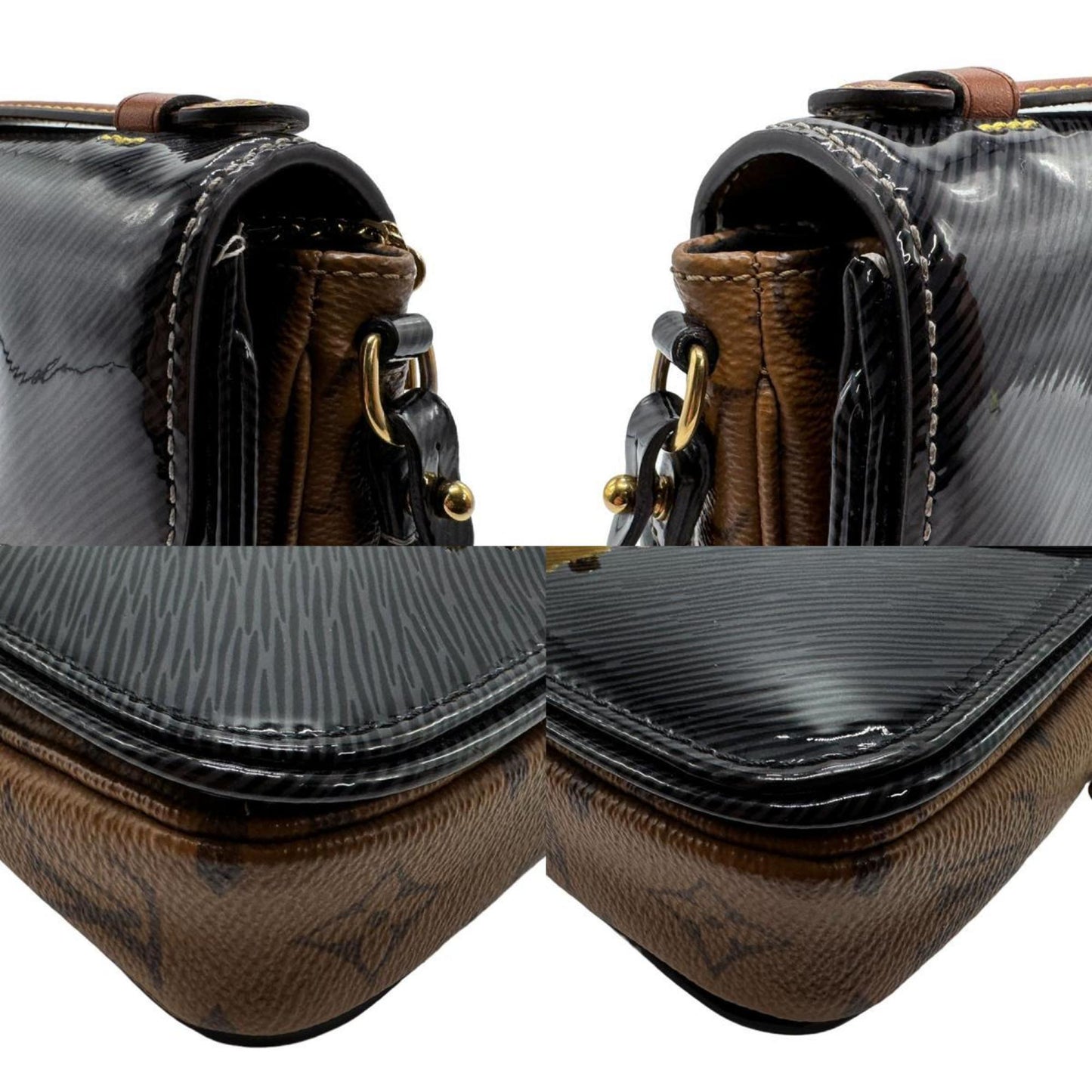 Louis Vuitton Black Monogram Reverse Pvc Pochette Shoulder Bag