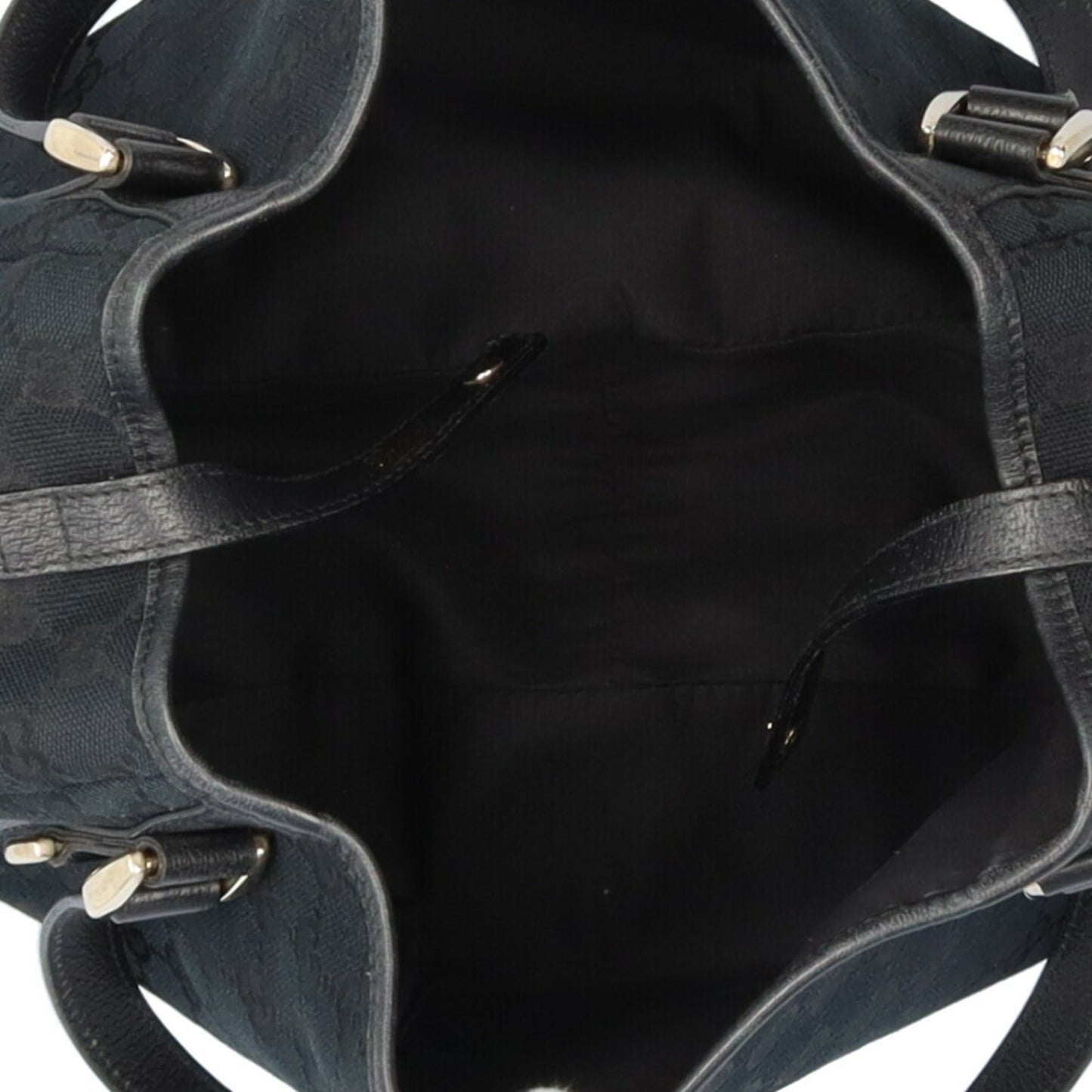 Gucci Abbey Black Gg Canvas Tote Bag