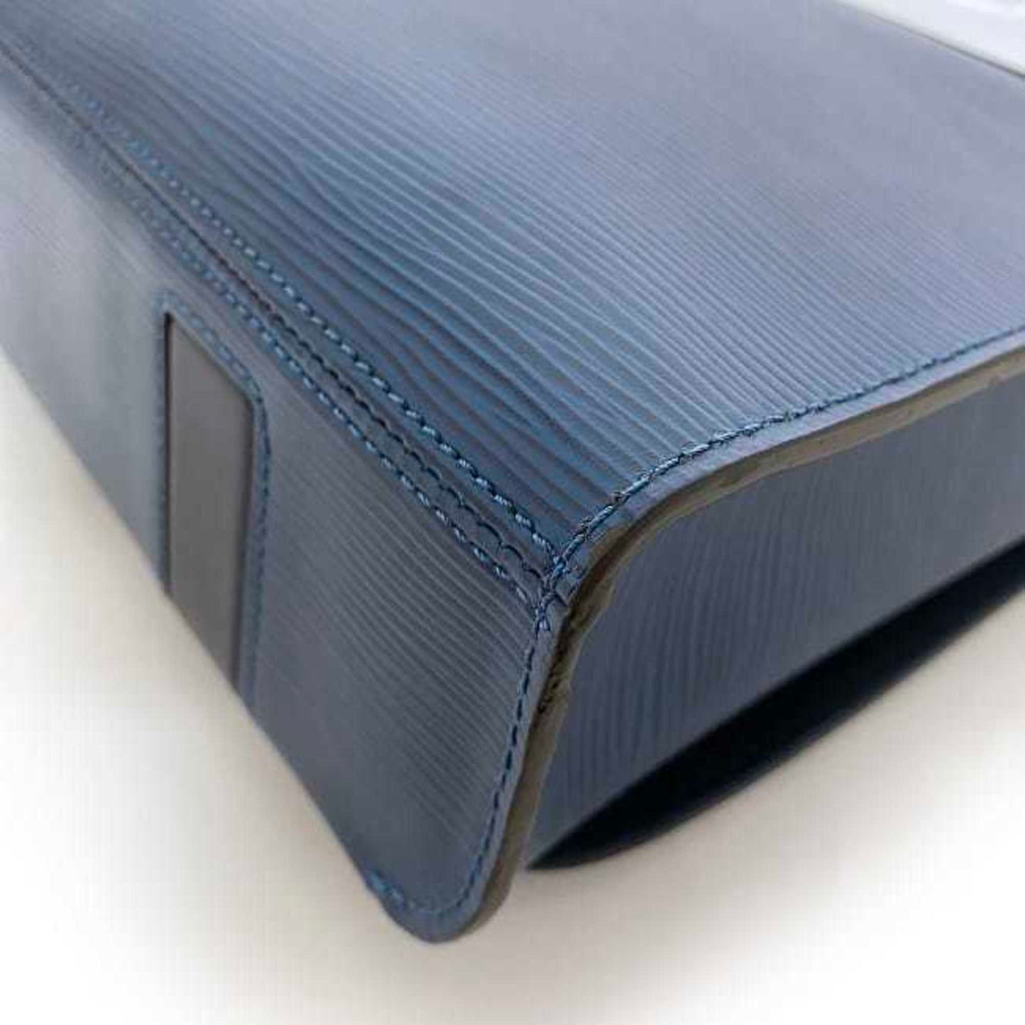 Louis Vuitton Blue Leather Messenger Bag Shoulder Bag
