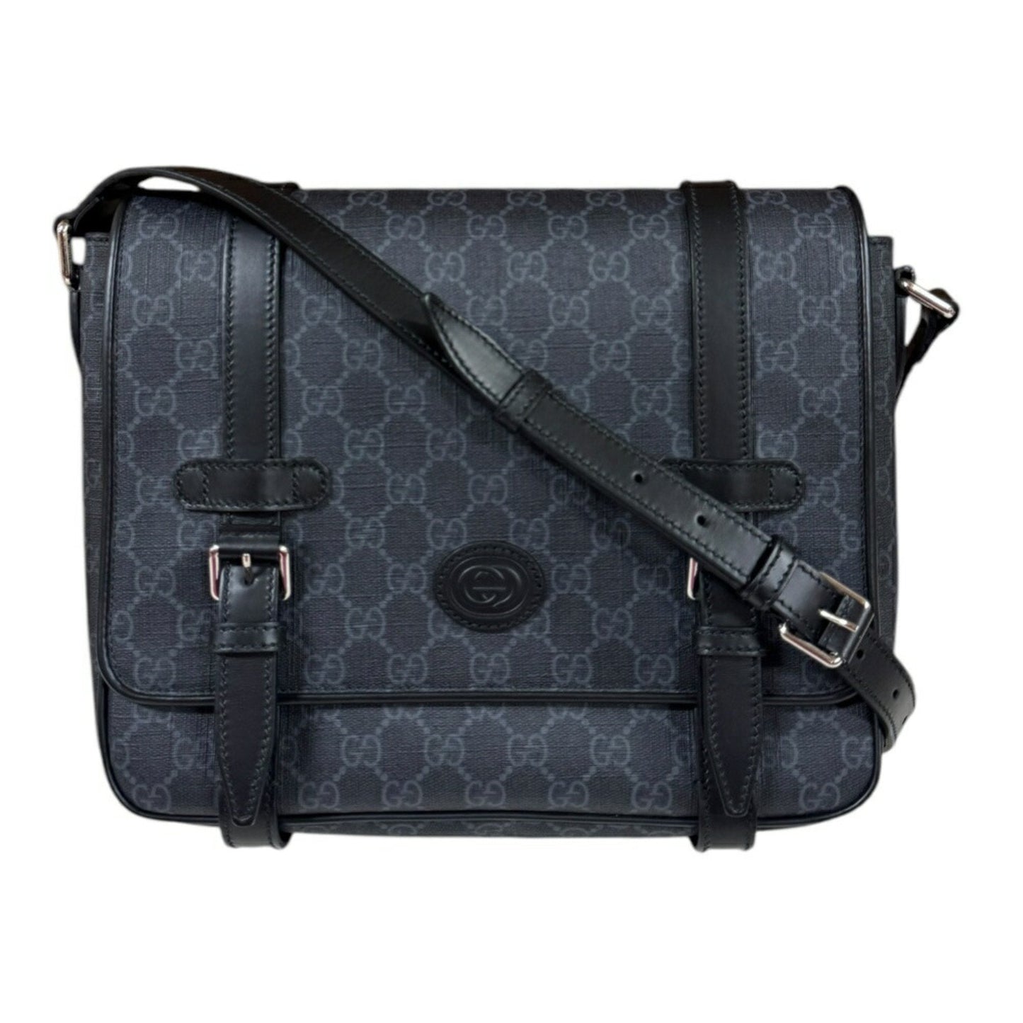 Gucci Black Gg Supreme Canvas Shoulder Bag ()