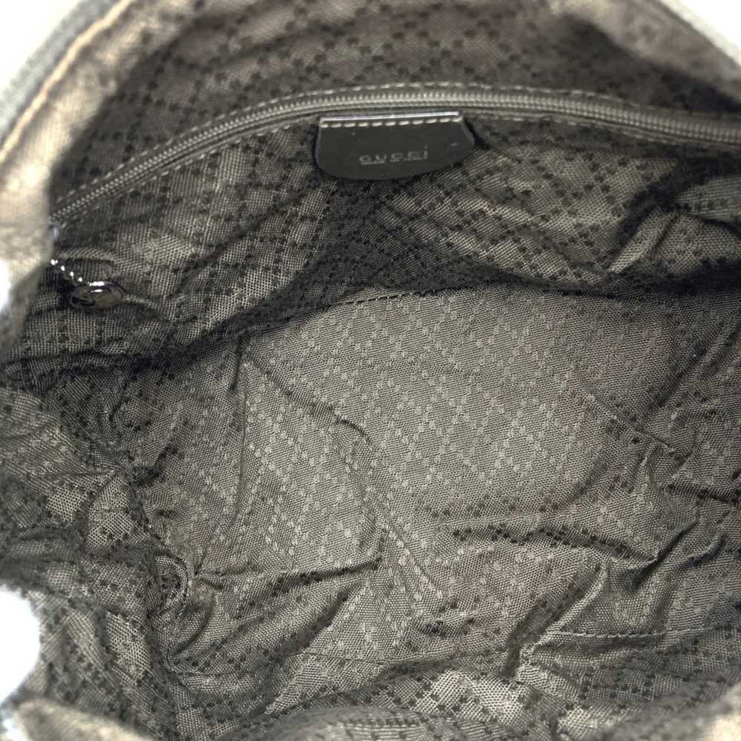 Gucci Khaki Nylon Leather Handbag Shoulder Bag