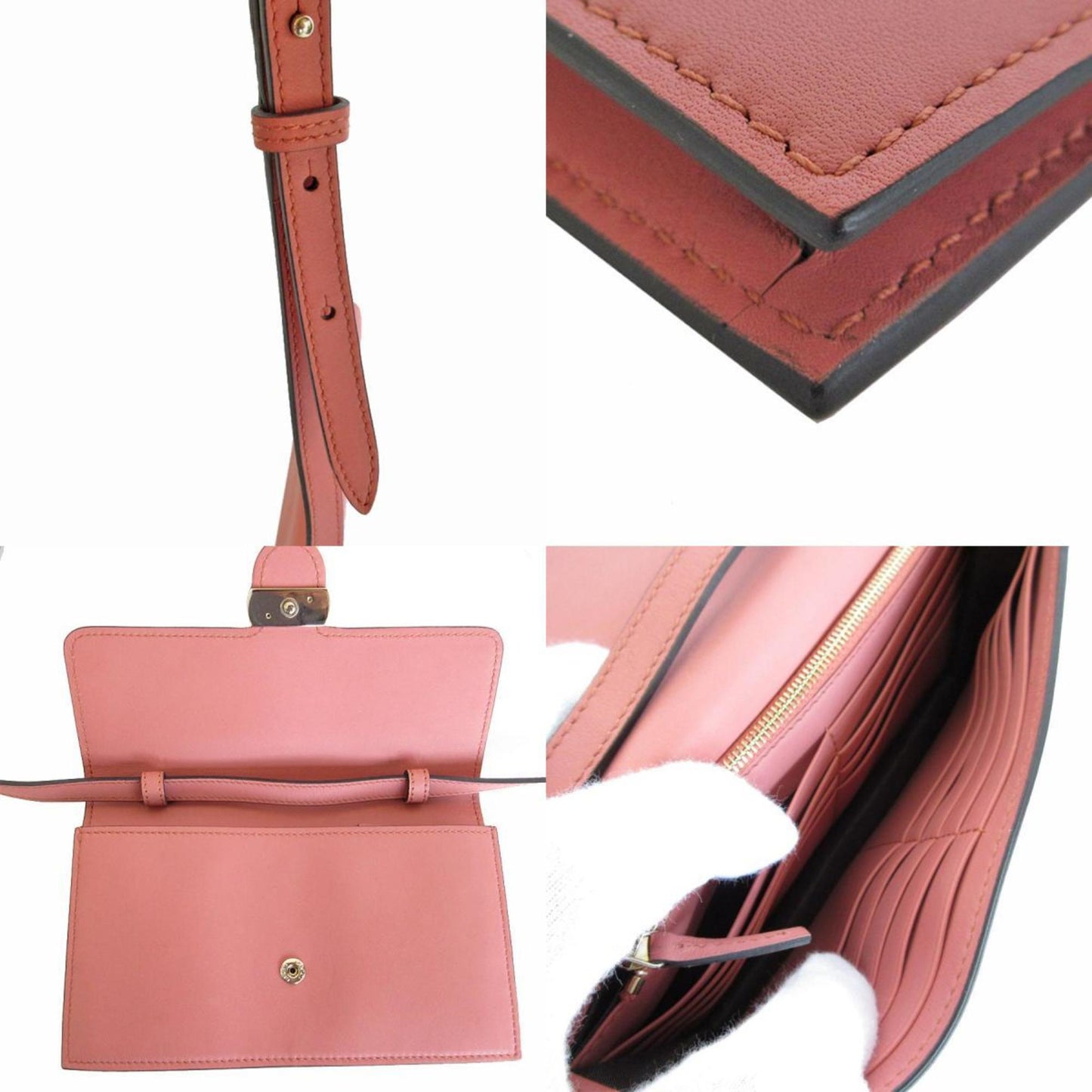 Gucci Pink Beige Leather Shoulder Bag