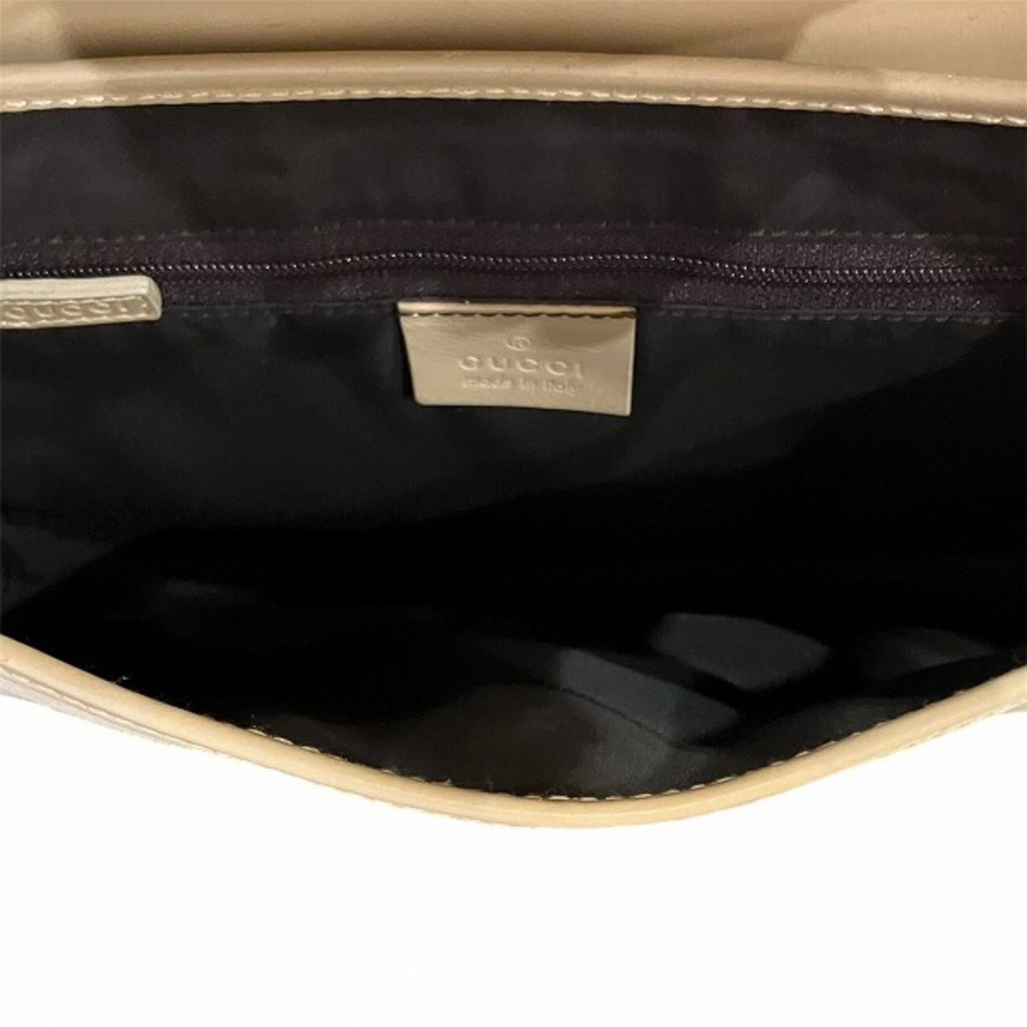Gucci Jackie Beige Canvas Leather Shoulder Bag